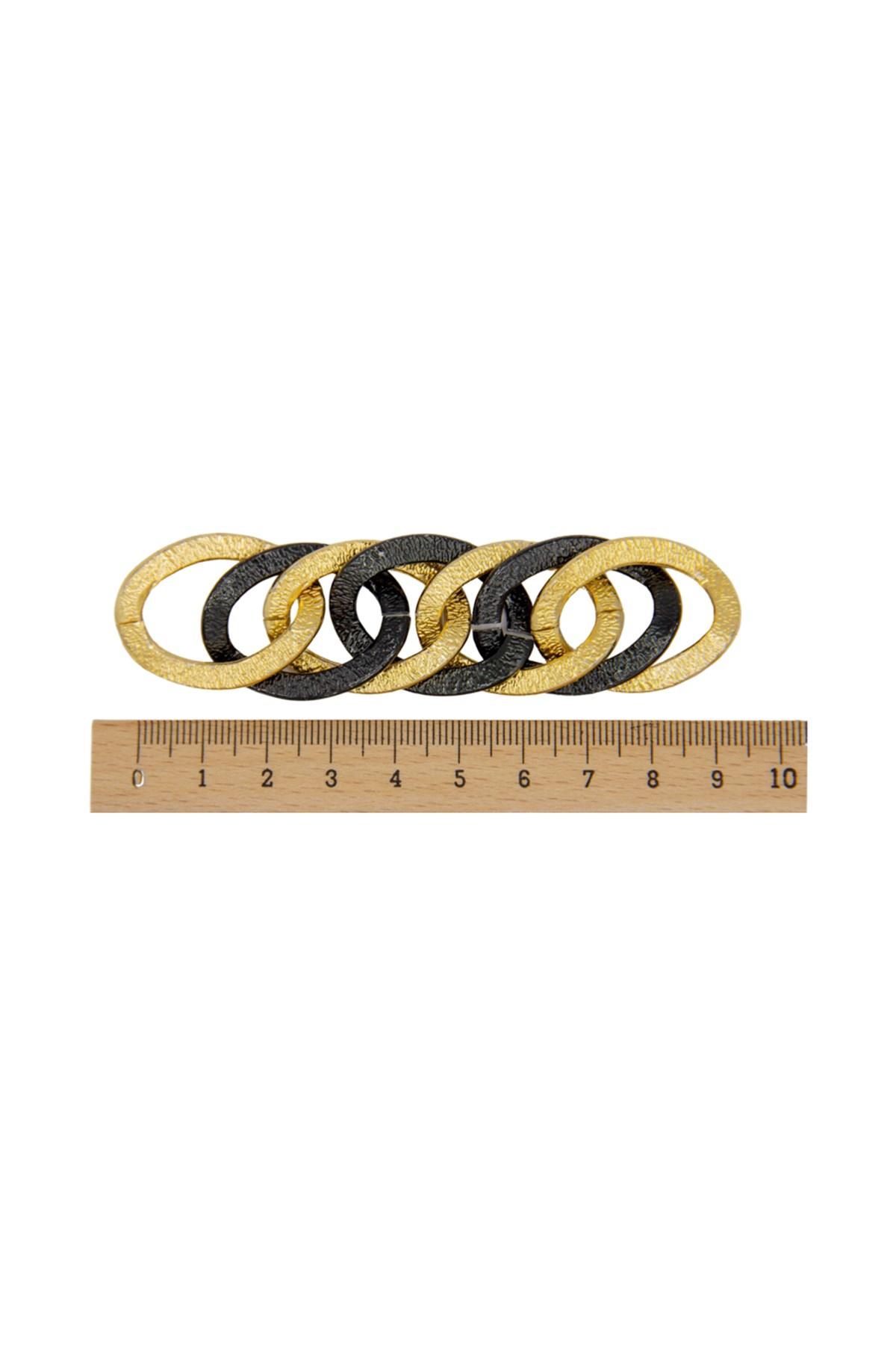 Altın Ve Siyah Kaplama Zincir 24x2 mm