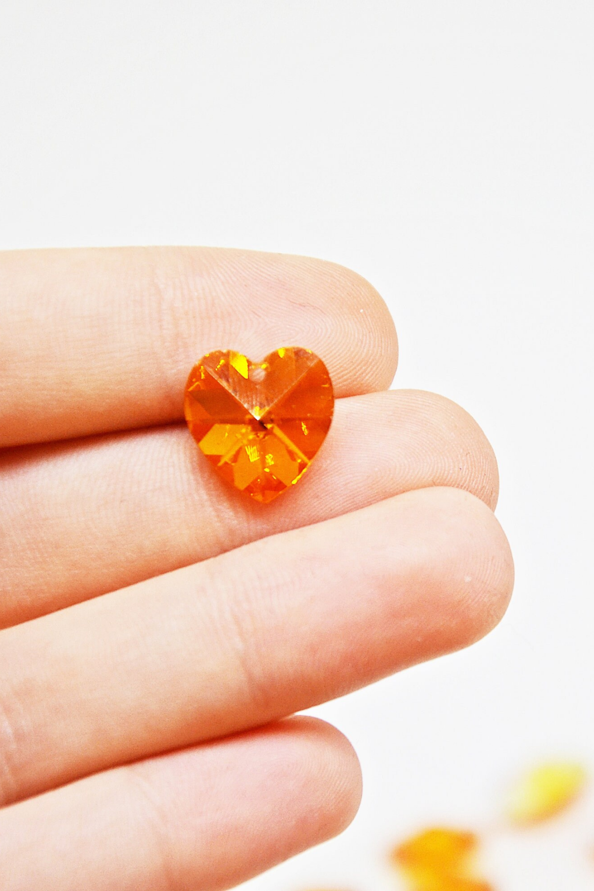 Orjinal Swarovski Kristal Kalp Boncuk 14mm