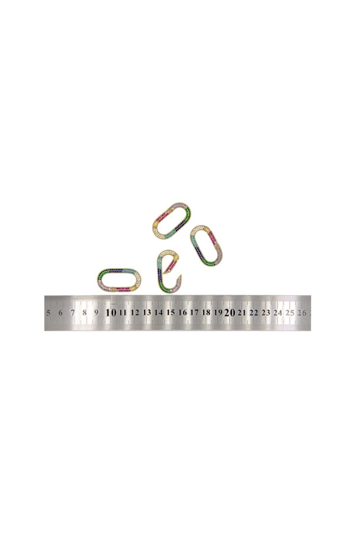 Zirkon Taşlı Oval Kilit