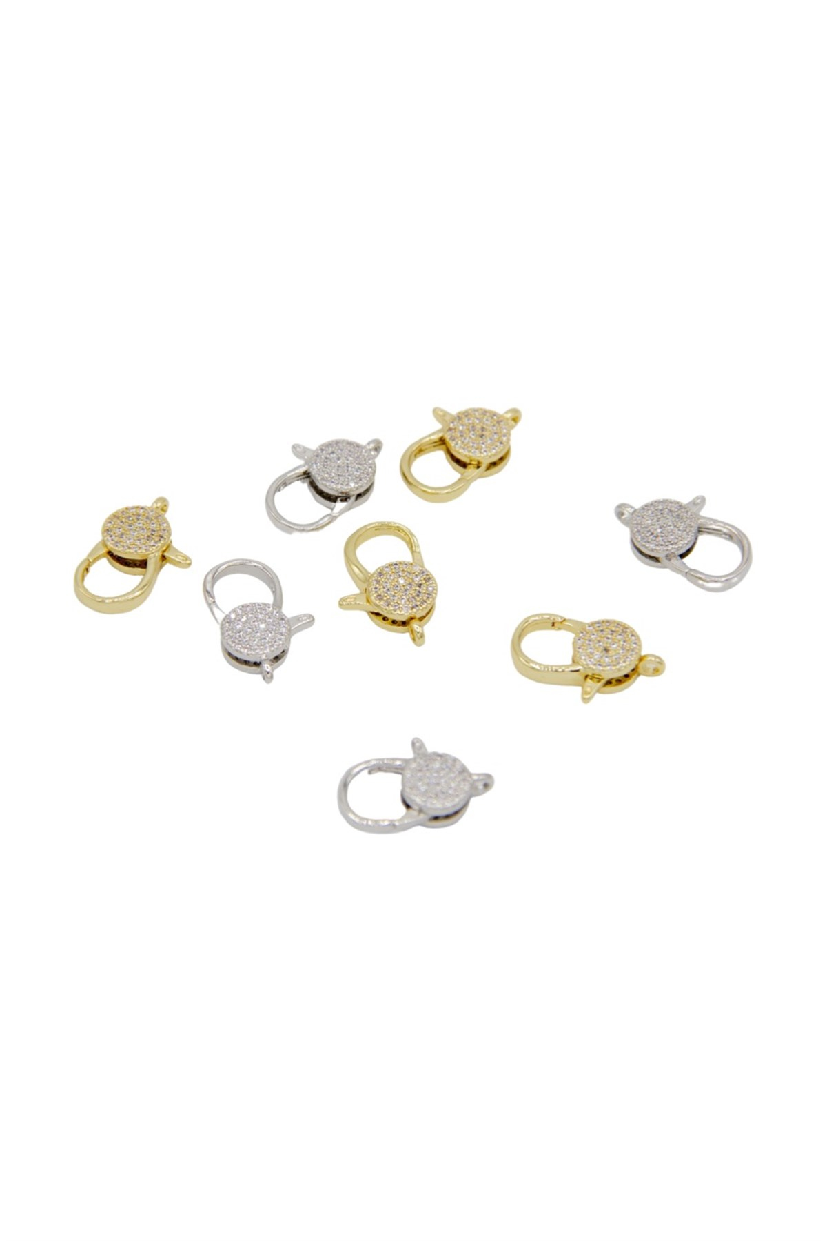 Zirkon Taşlı Rodyum Kaplama Kilit