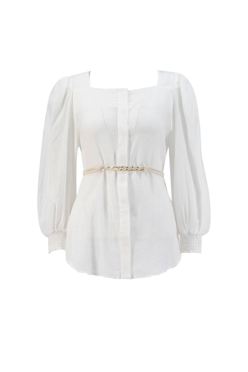 Ekru Balon Kol Kemerli TunikST060S65119001