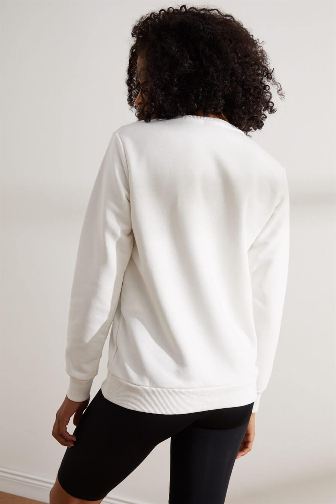 Ekru Time Vision Slogan Baskılı SweatshirtST060W7208101