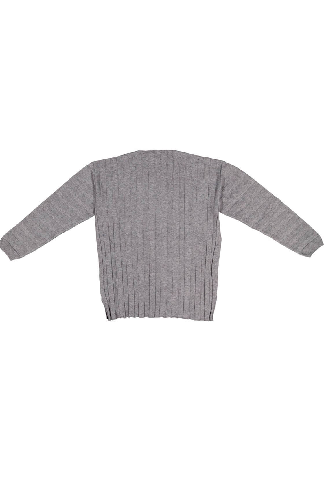 Gri V Yaka Desenli TrikoST060W9412201
