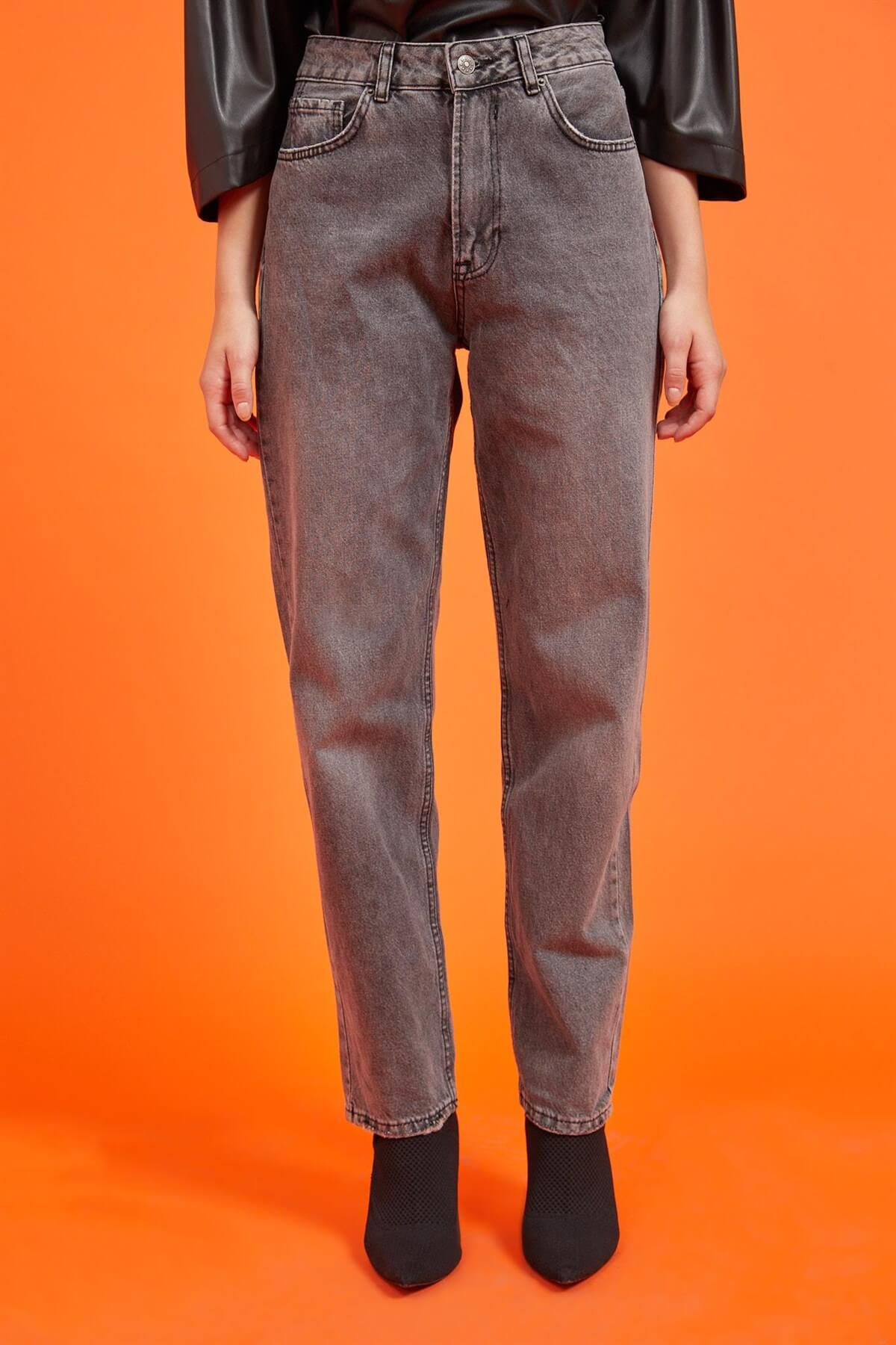 Gri Yüksek Bel JeanST060W20572004