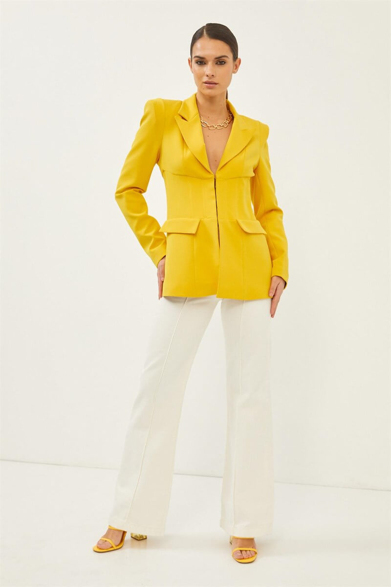 Hardal Belden Oturan Blazer CeketST060W90255001