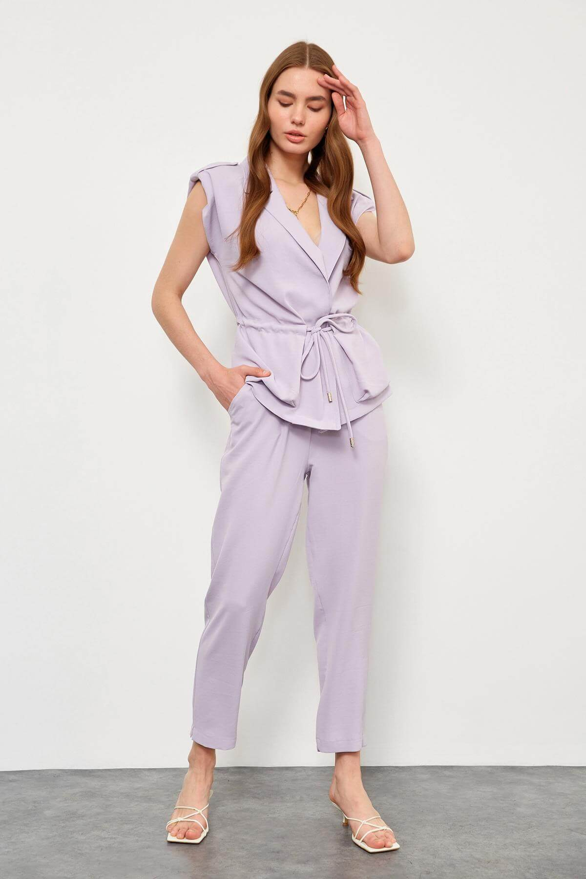 Lila Yelek Pantolon TakımST050S60107001