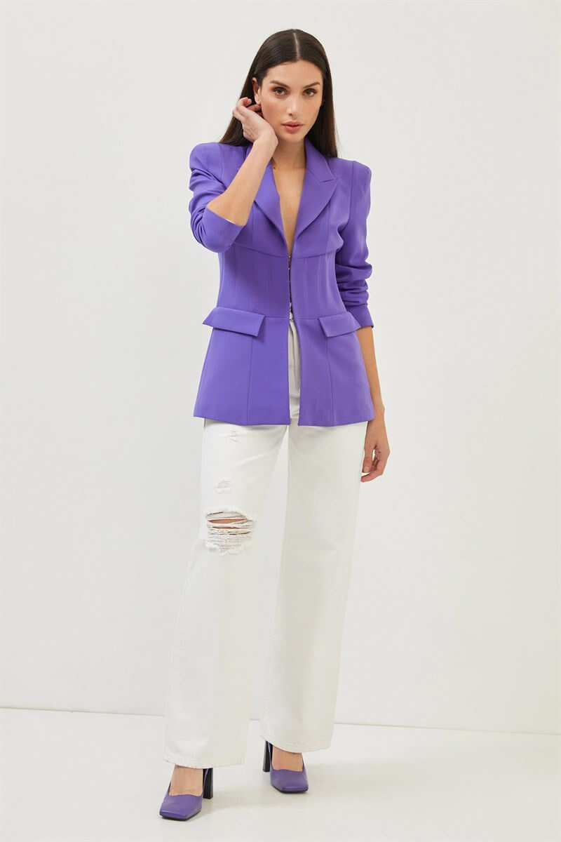 Mor Belden Oturan Blazer CeketST060W90255001