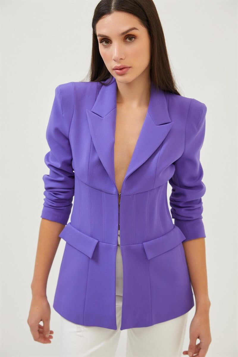 Mor Belden Oturan Blazer CeketST060W90255001