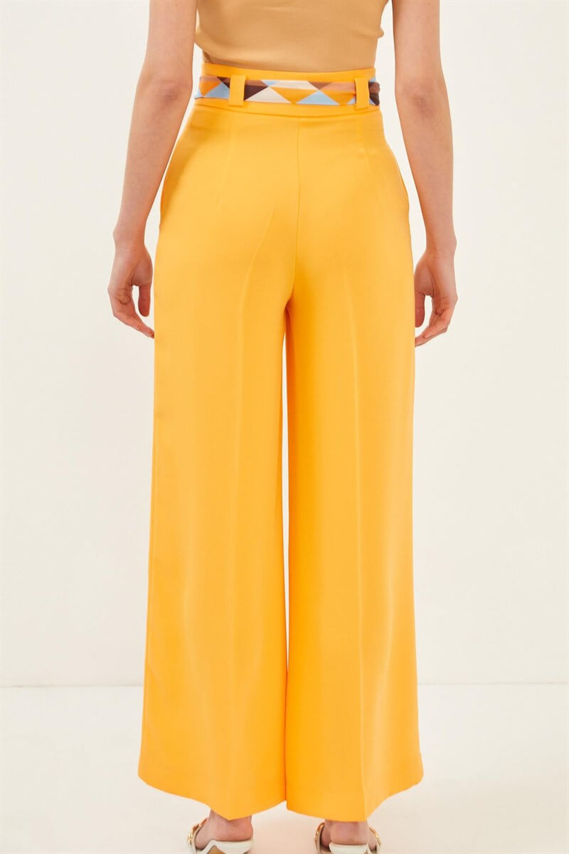 Oranj Yüksek Bel Kuşaklı PantolonST060S20567001