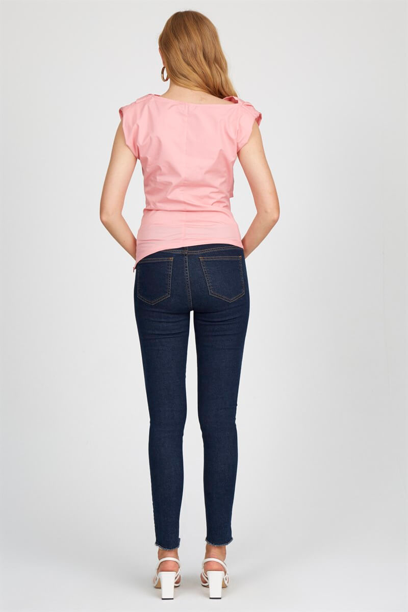 Pembe Degaje Yaka Kolsuz BluzST050S3032301