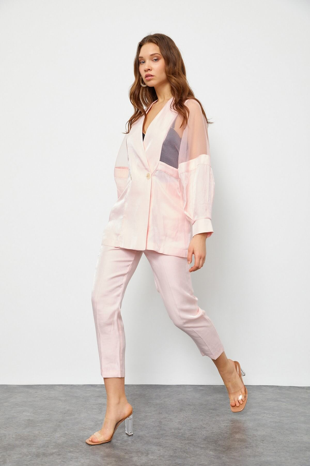 Pembe Organze Kumaş Karışımlı TakımST060S60079001