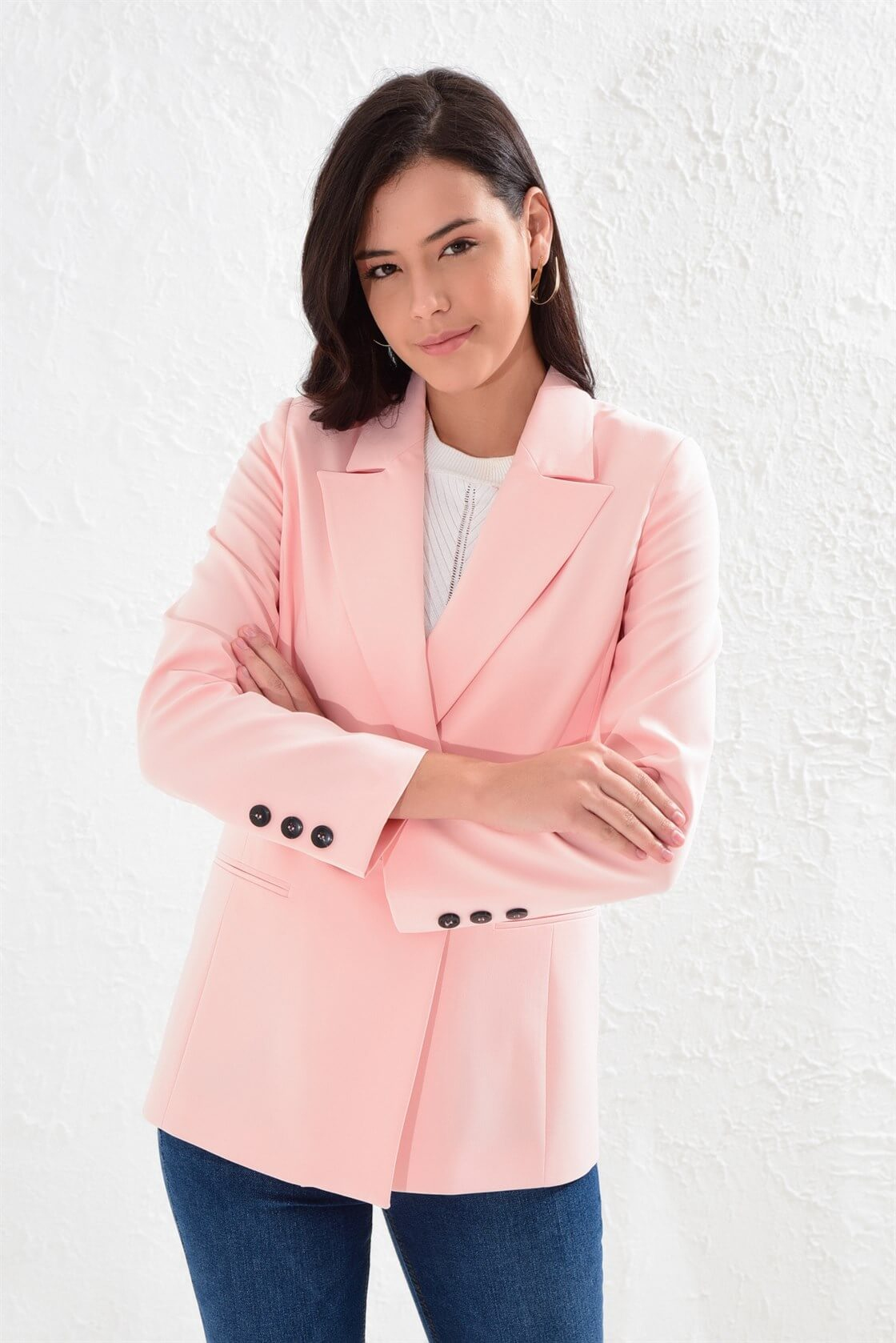 Pudra  Kruvaze Uzun Kol Blazer CeketST050S9014401