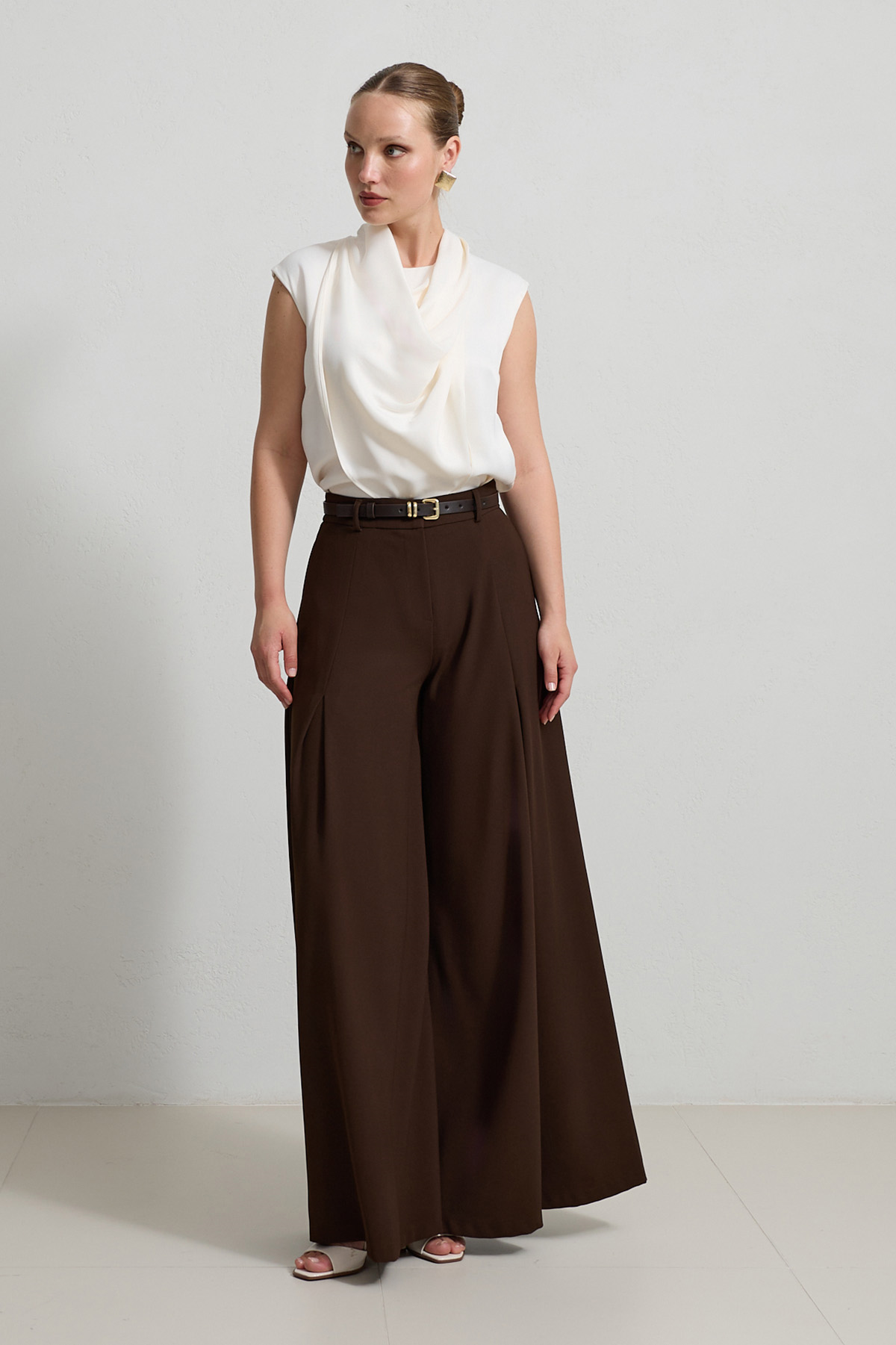 Acı-Kahve 1YA1WSPN1410 PANTOLON Kadın Pantolon modelleri