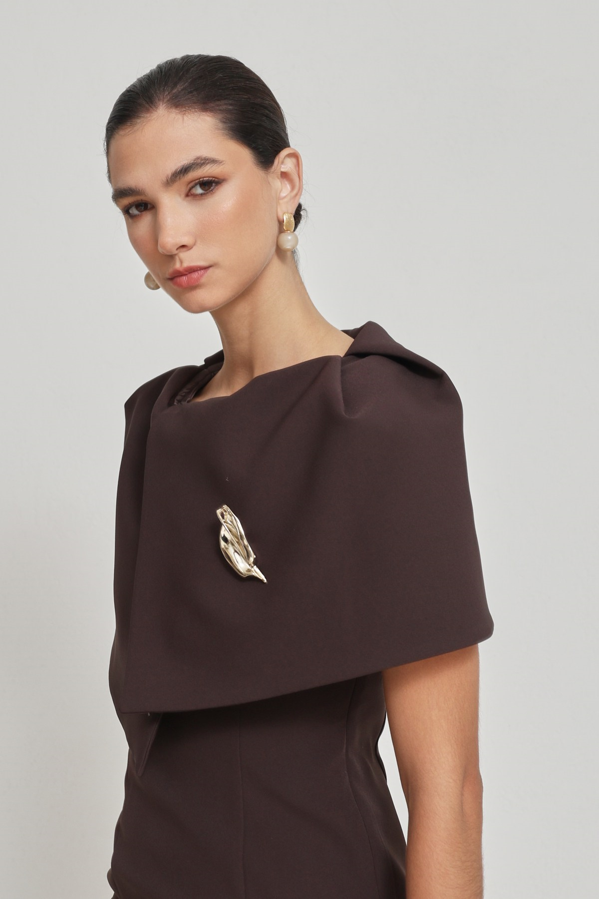 Acı-Kahve 1YA2NKEL3137 ELBİSE Kadın Günlük Elbise modelleri