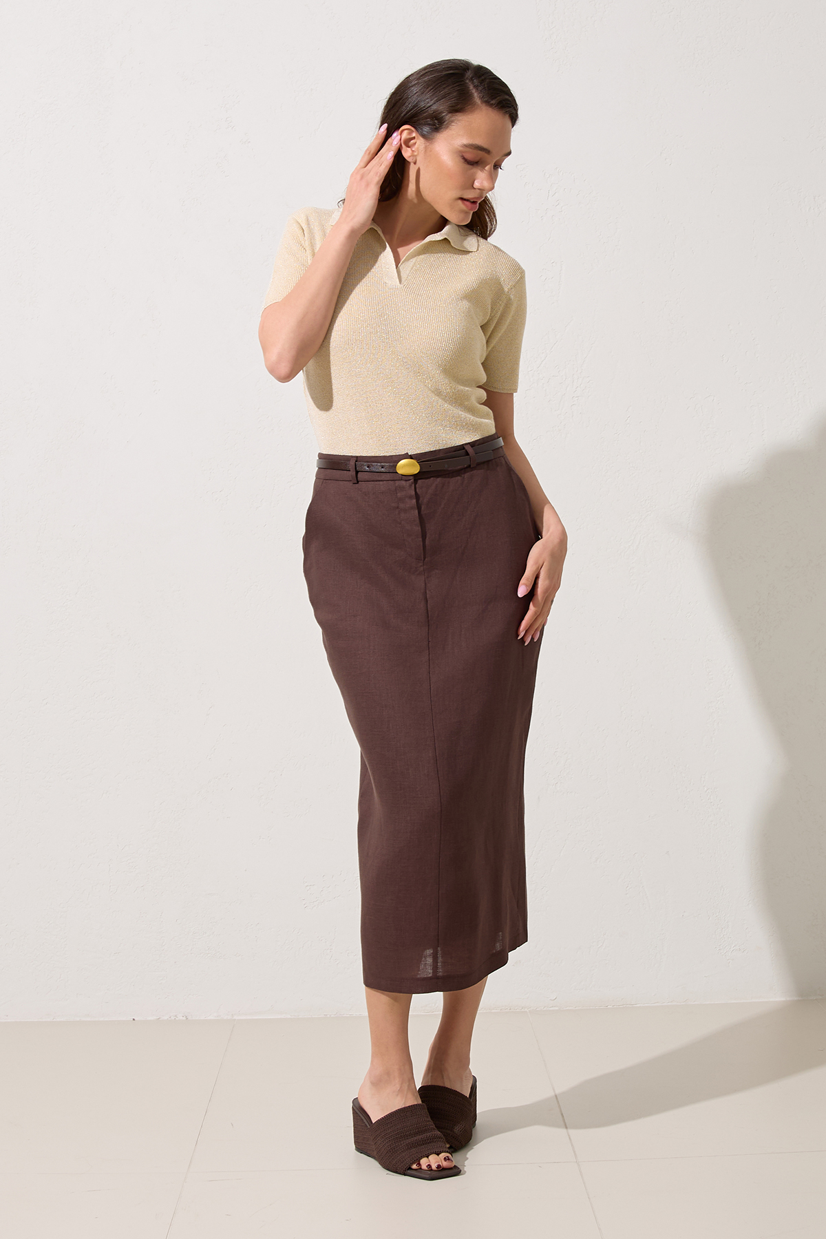 Acı-Kahve 1YB4WSET0493 ETEK Kadın Etek modelleri