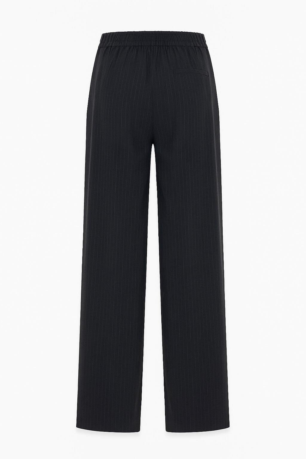 Antrasit Cepli Çizgi Detaylı Rahat Kesim Geniş Paça Pantolon Kadın Pantolon modelleri