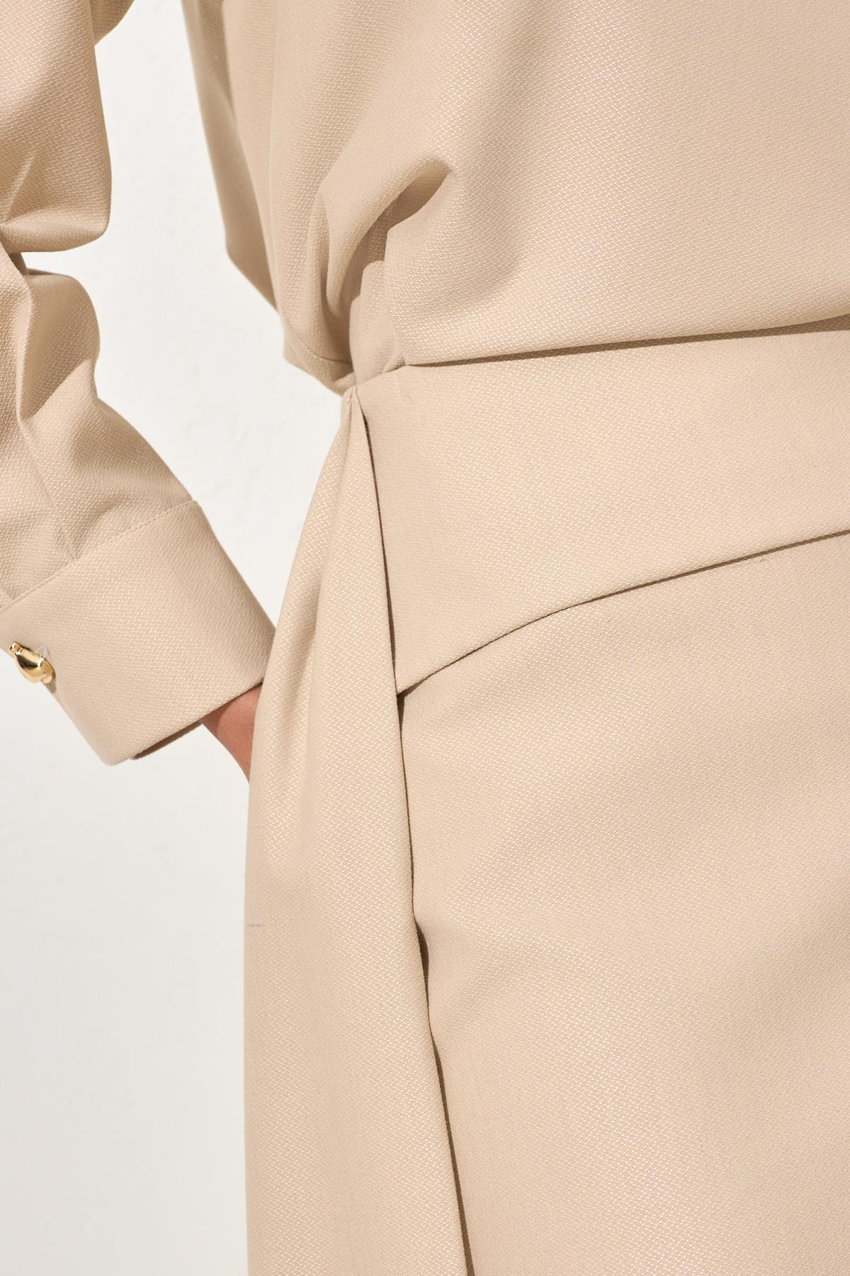 Bej Bel Detaylı Midi Boy Etek Kadın Kategorisiz modelleri