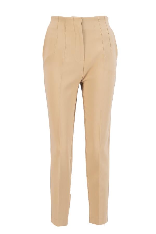 Bej Cep Detaylı Dar Kesim Pantolon Kadın Pants modelleri