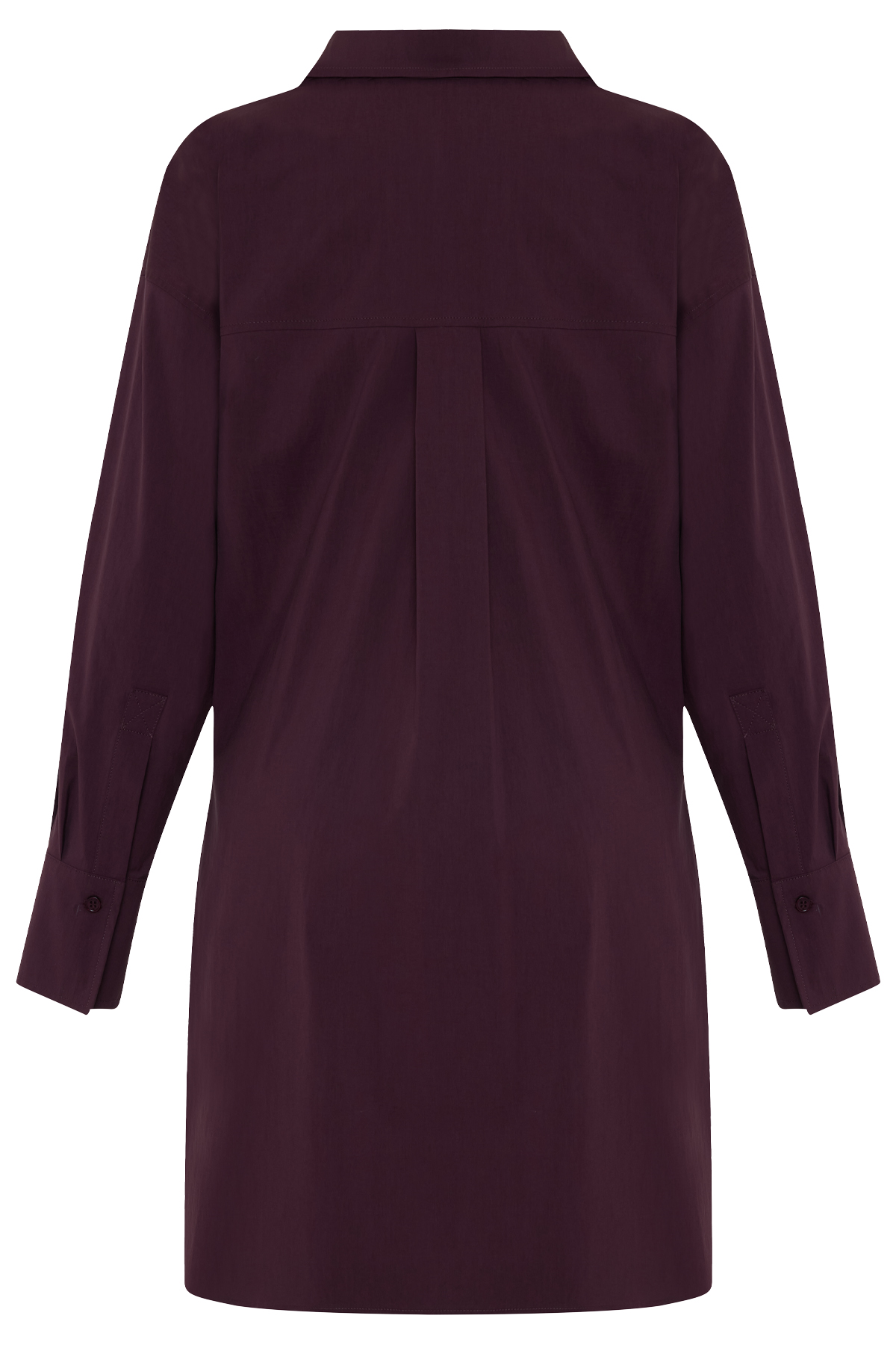 Bordo %100 Pamuklu Belden Bağlama Detaylı Uzun Kollu Gömlek Kadın Gömlek modelleri