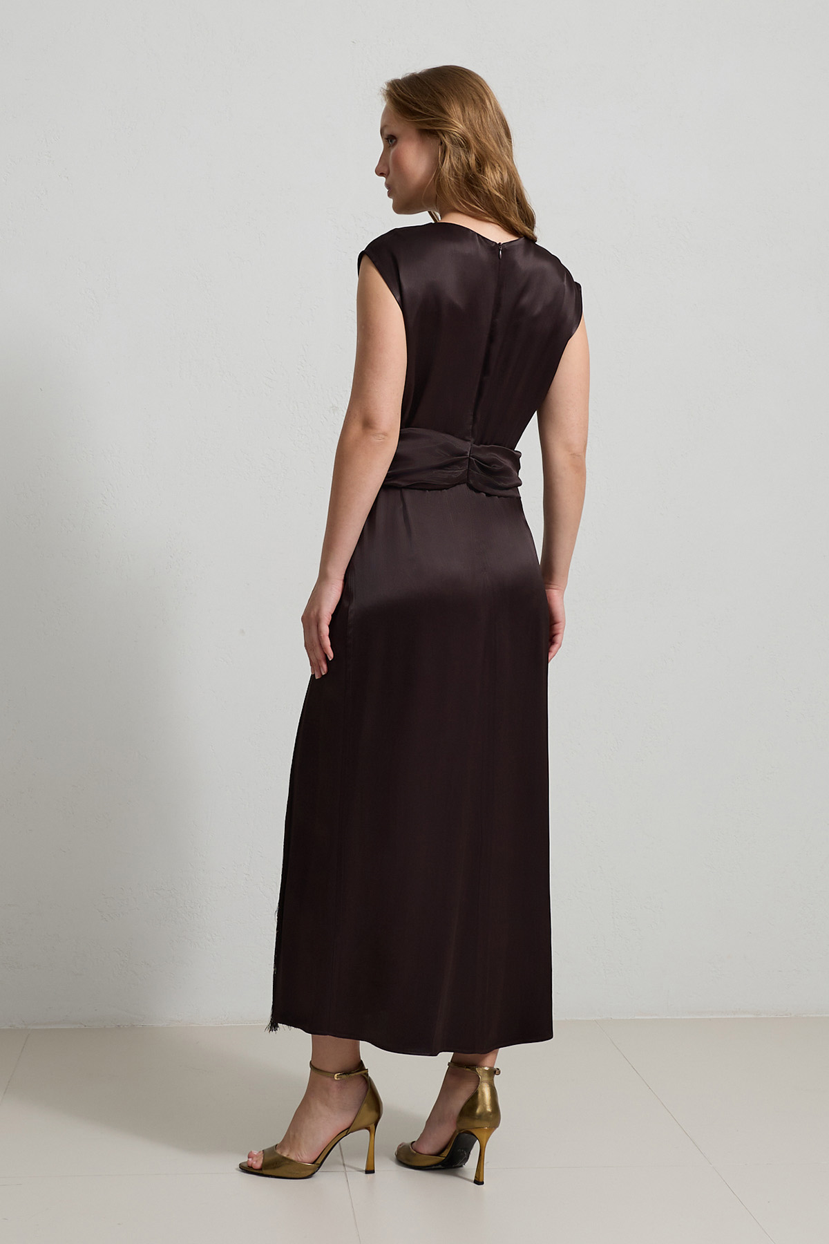 Çikolata 1YA1WSEL3304 ELBİSE Kadın Günlük Elbise modelleri