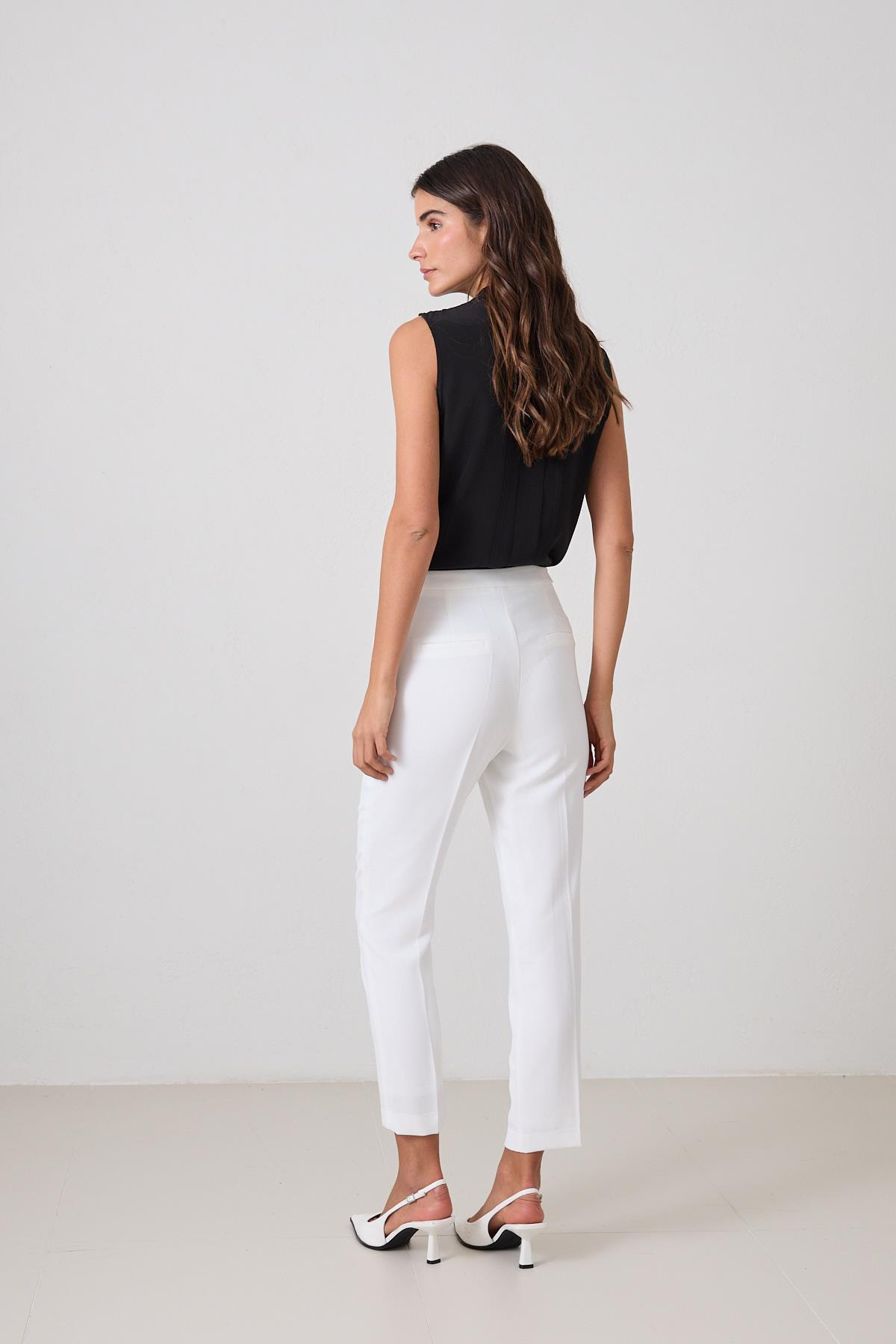 Ekru 1YD2CPN1177 PANTOLON Kadın Pantolon modelleri