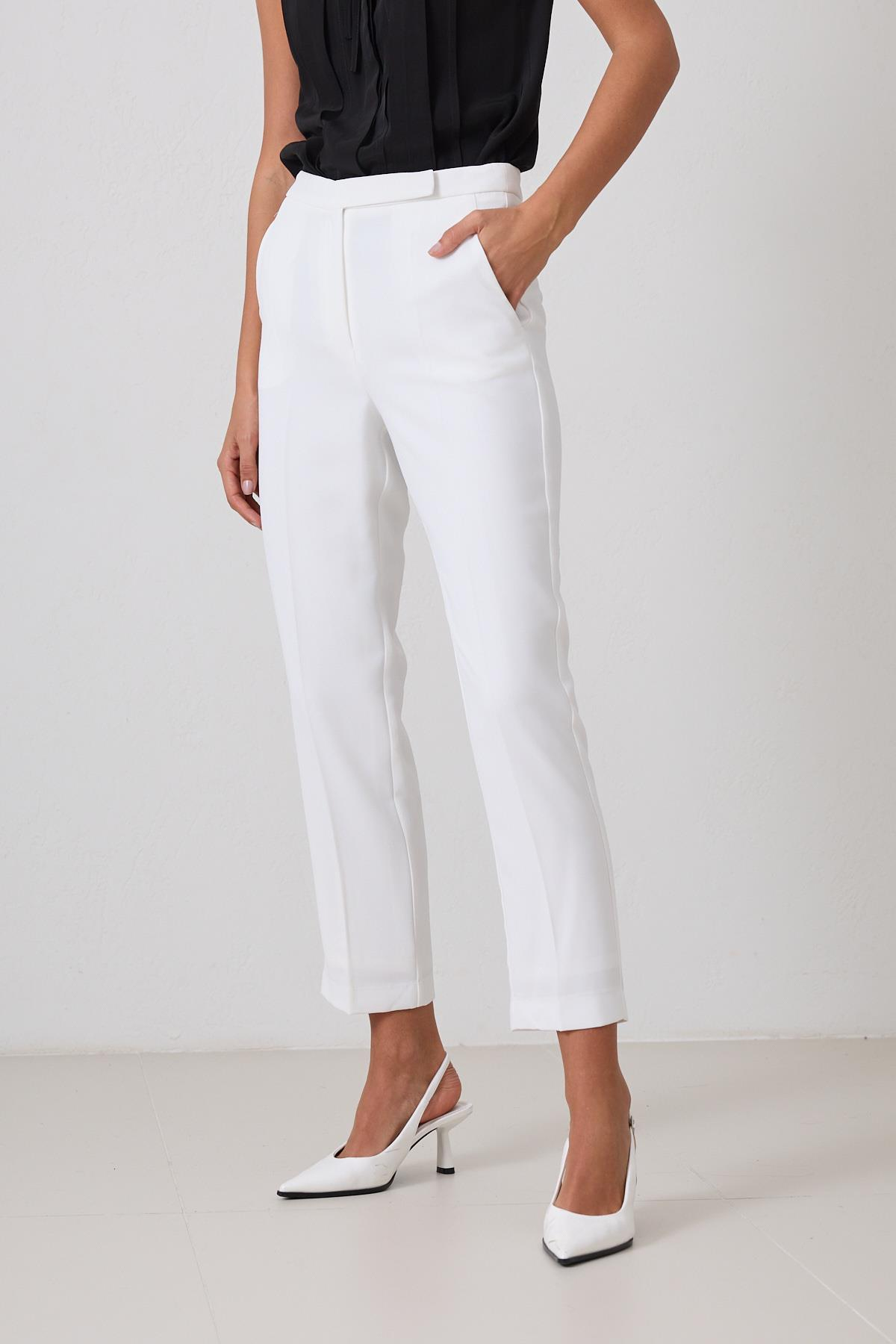 Ekru 1YD2CPN1177 PANTOLON Kadın Pantolon modelleri