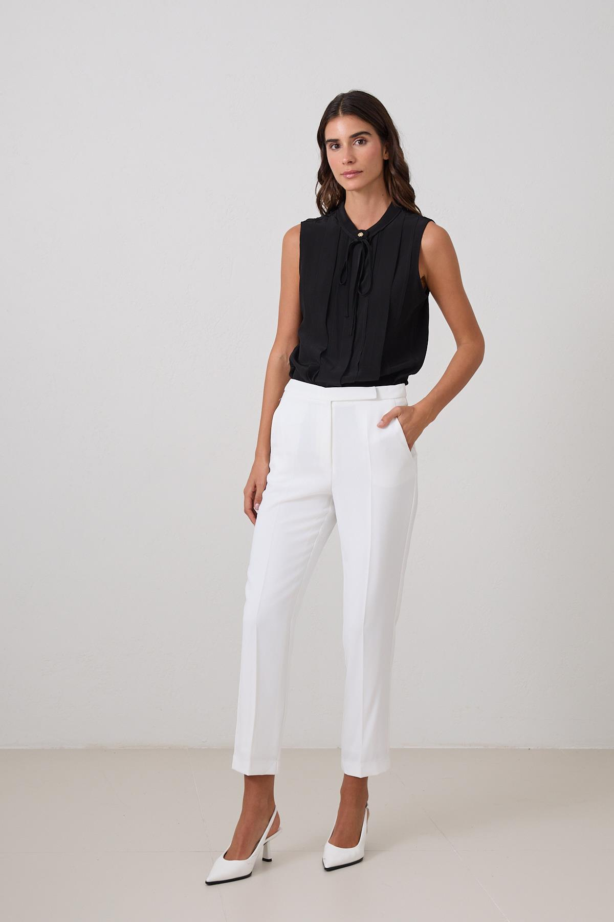 Ekru 1YD2CPN1177 PANTOLON Kadın Pantolon modelleri