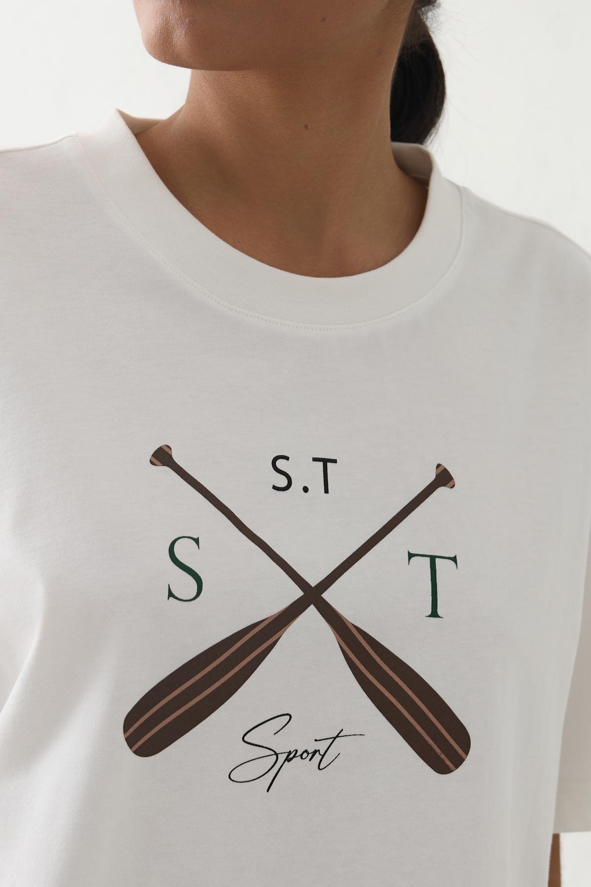 Ekru 2YB3ESTS0461 T-SHIRT Kadın Kategorisiz modelleri