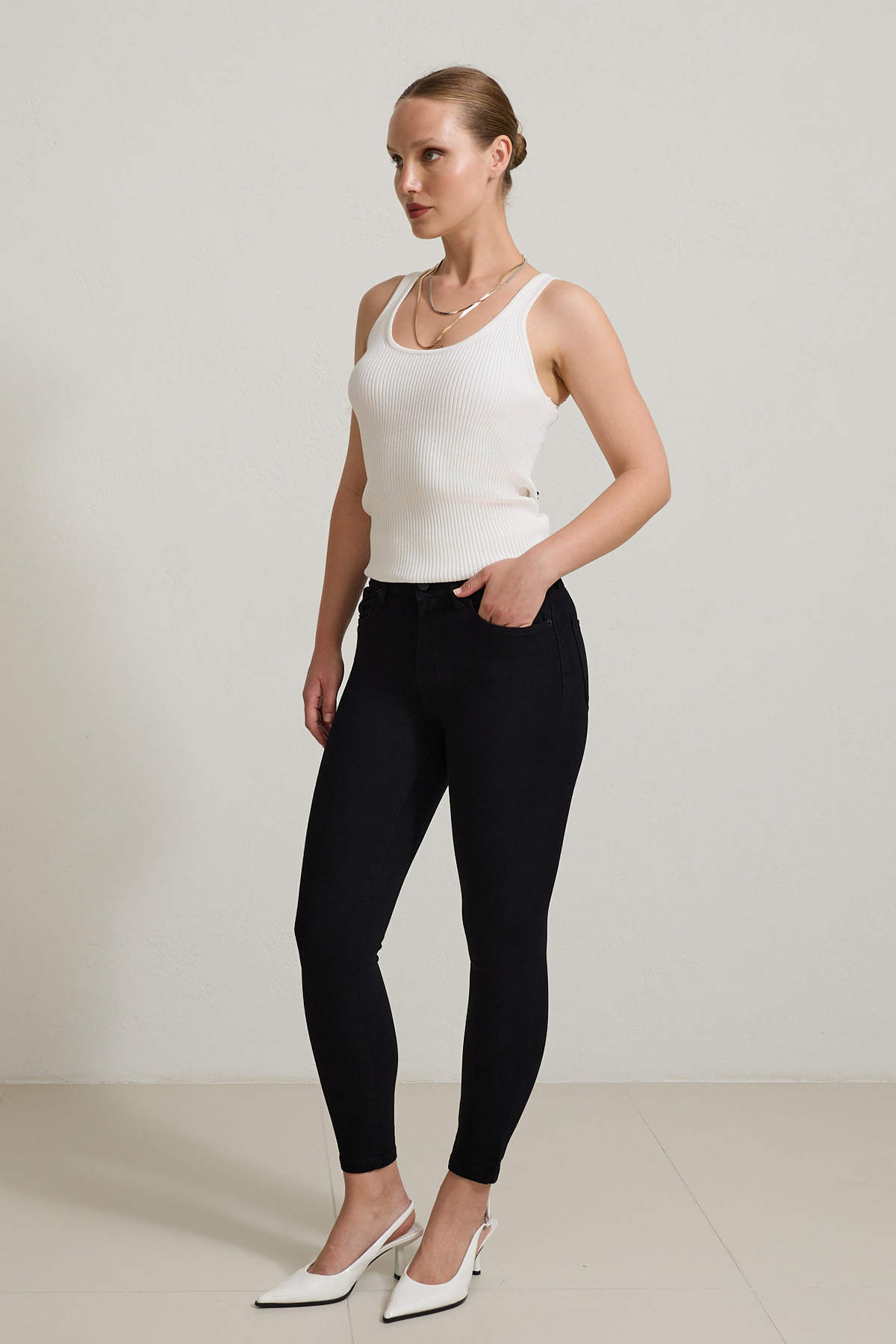 Ekru 2YB3WCTR0395 TRİKO Kadın Triko modelleri