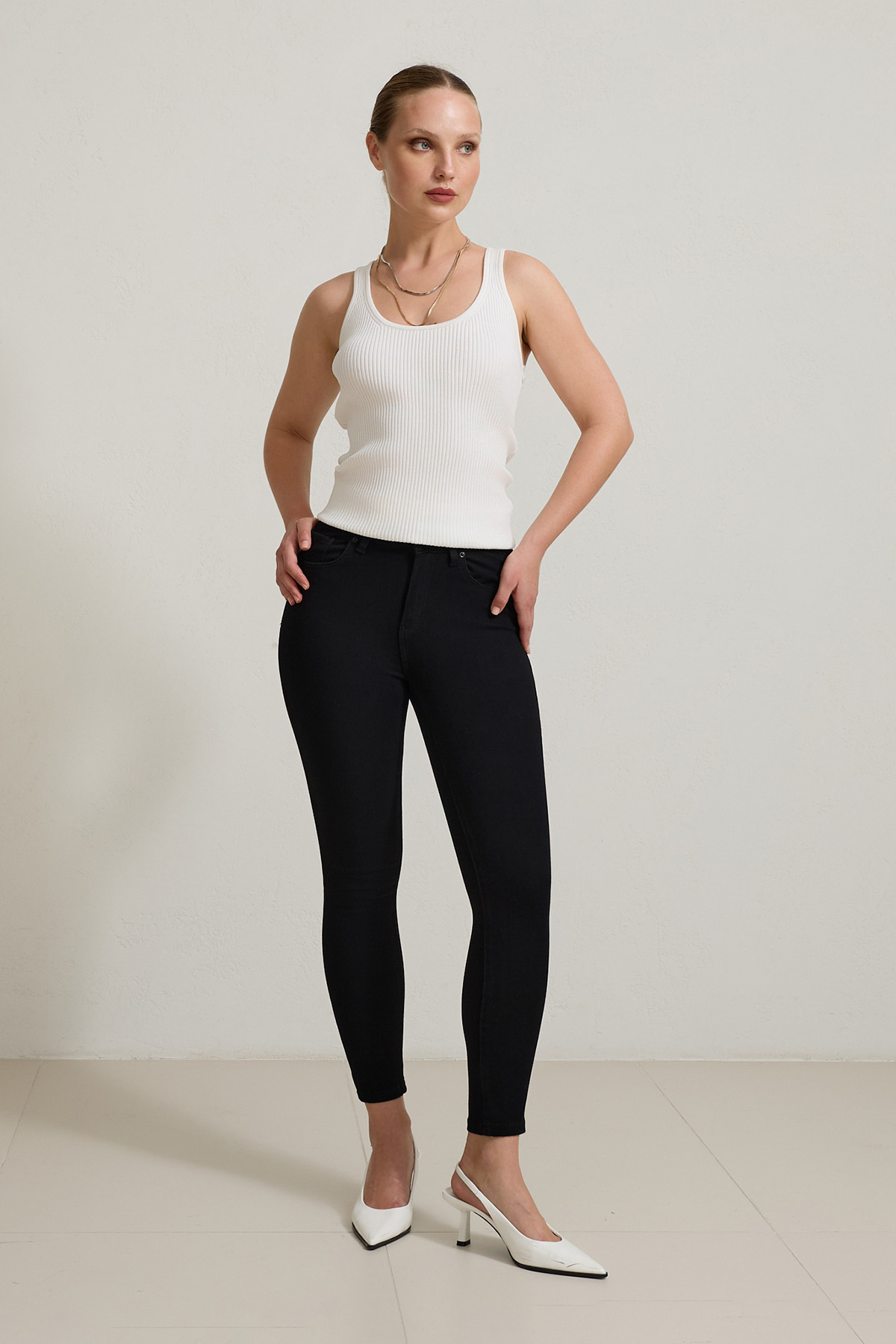 Ekru 2YB3WCTR0395 TRİKO Kadın Triko modelleri