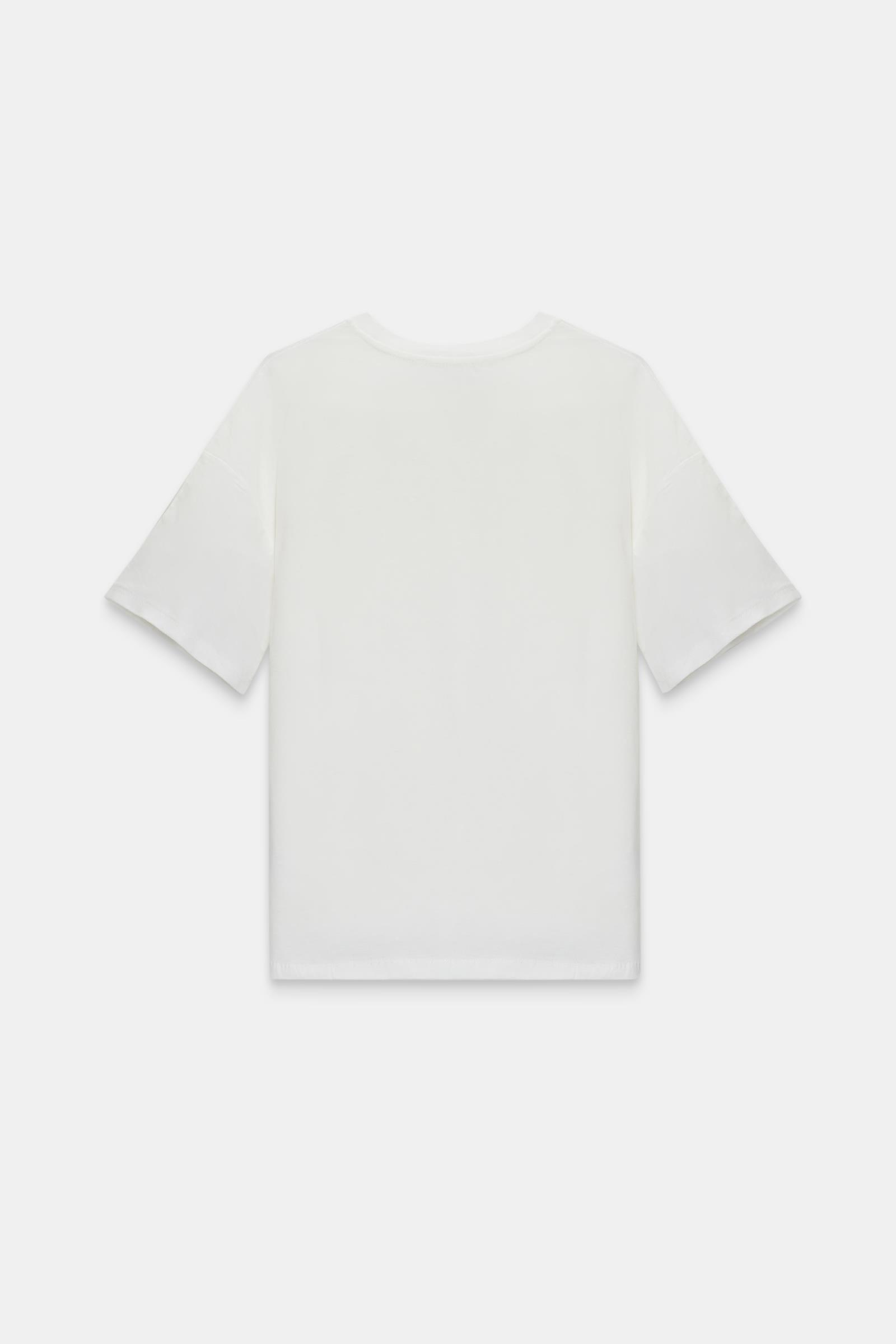 Ekru Bisiklet Yaka Oversize Düz T-Shirt Kadın T-Shirt modelleri