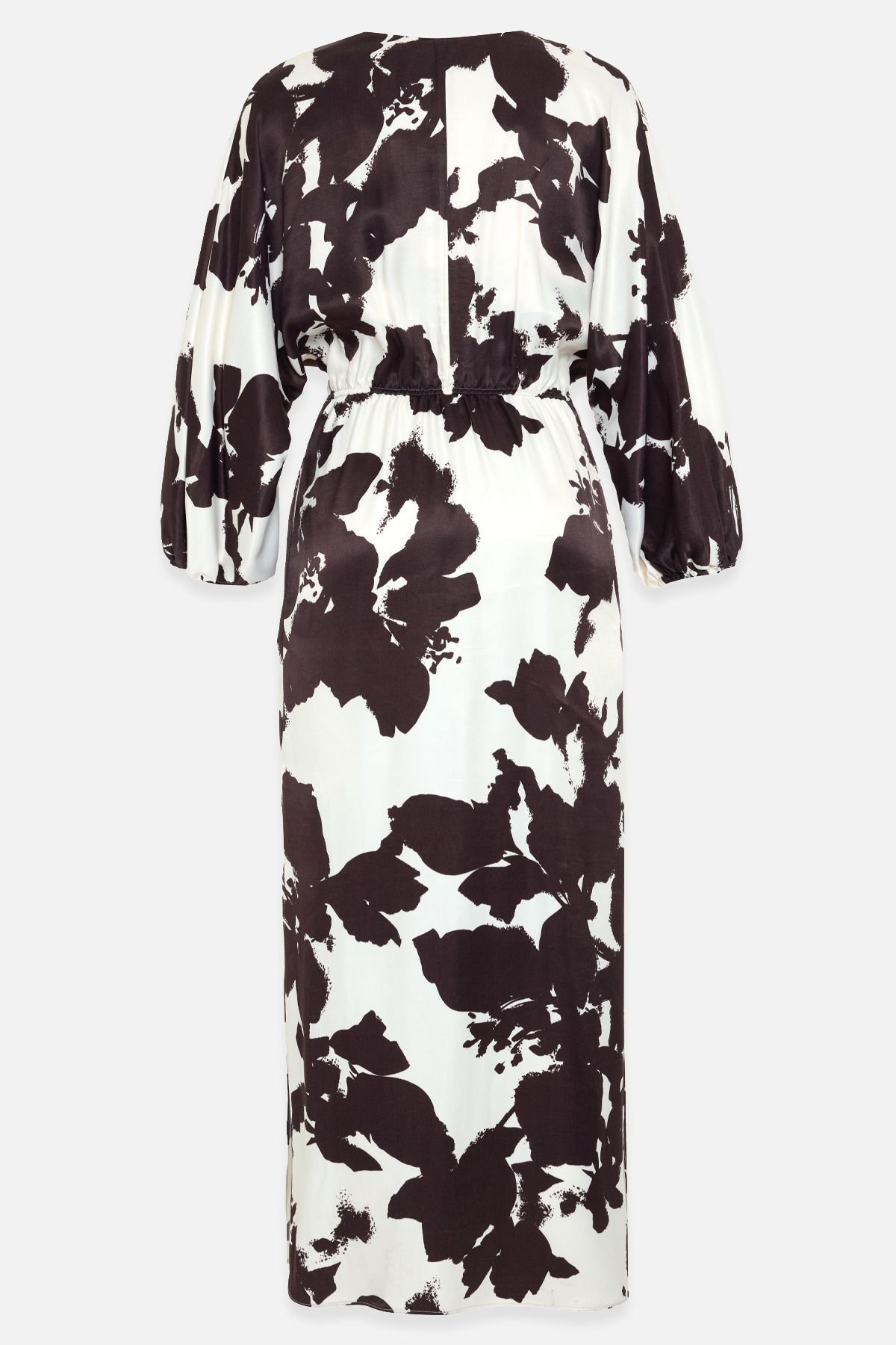 Ekru-Kahve Yaka Detaylı Rahat Kesim Desenli Elbise Kadın Günlük Elbise modelleri