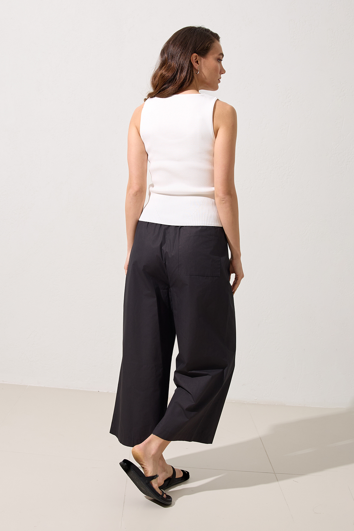 Ekru Kolsuz Crop Triko Bluz Kadın Triko modelleri