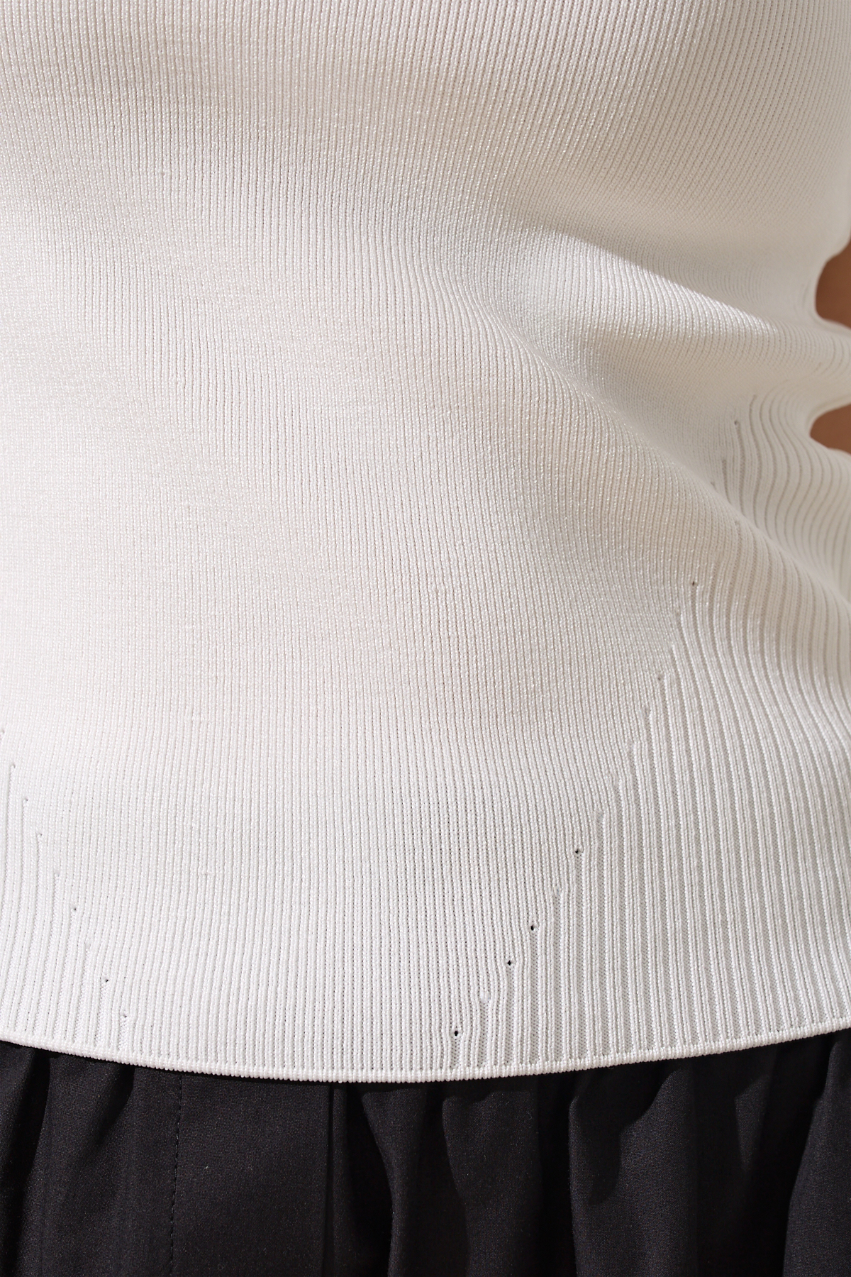 Ekru Kolsuz Crop Triko Bluz Kadın Triko modelleri