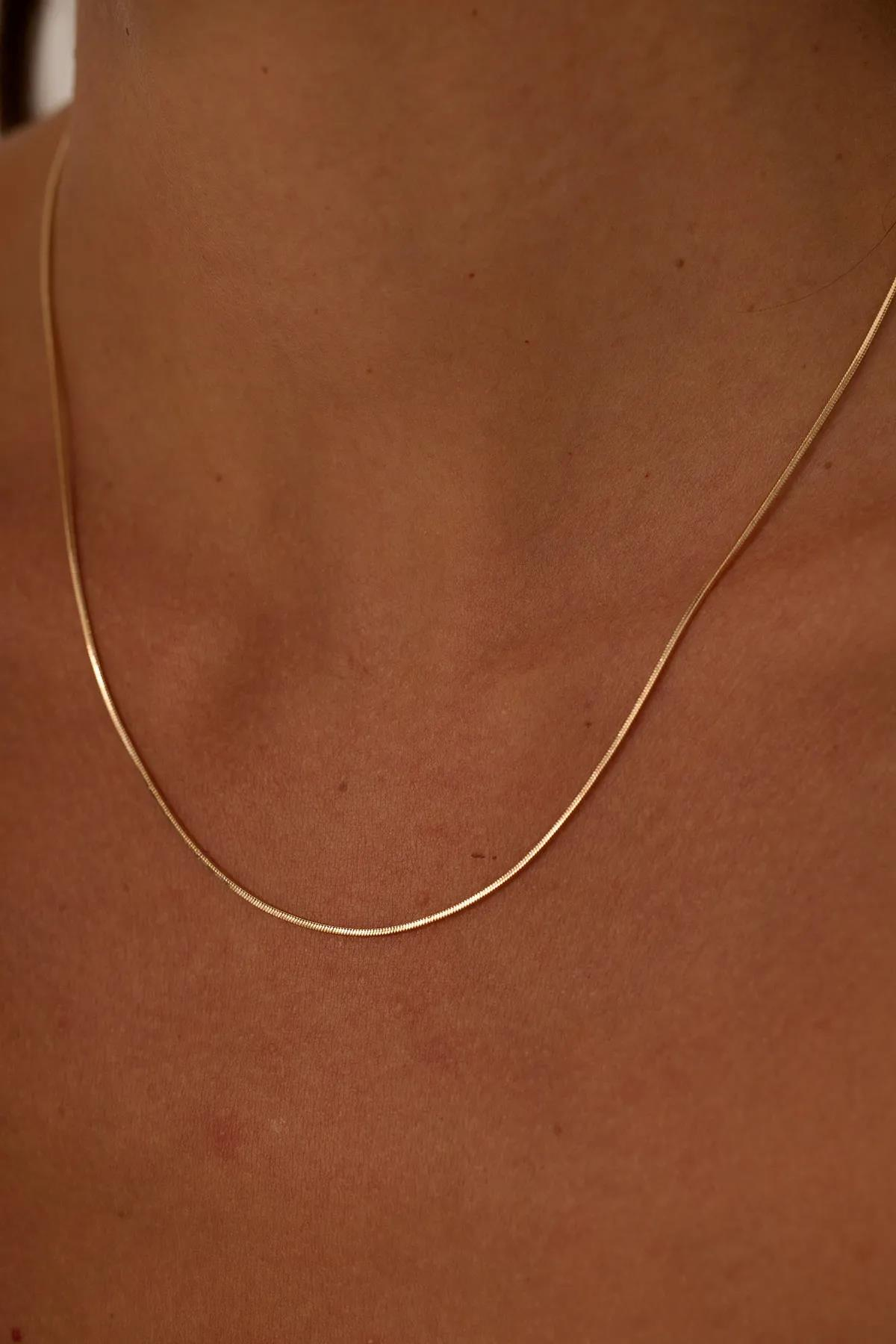 Ekru Vıp İtalyan Zincir Rose Gold Ezme Zincir Kolye Kadın Kategorisiz modelleri