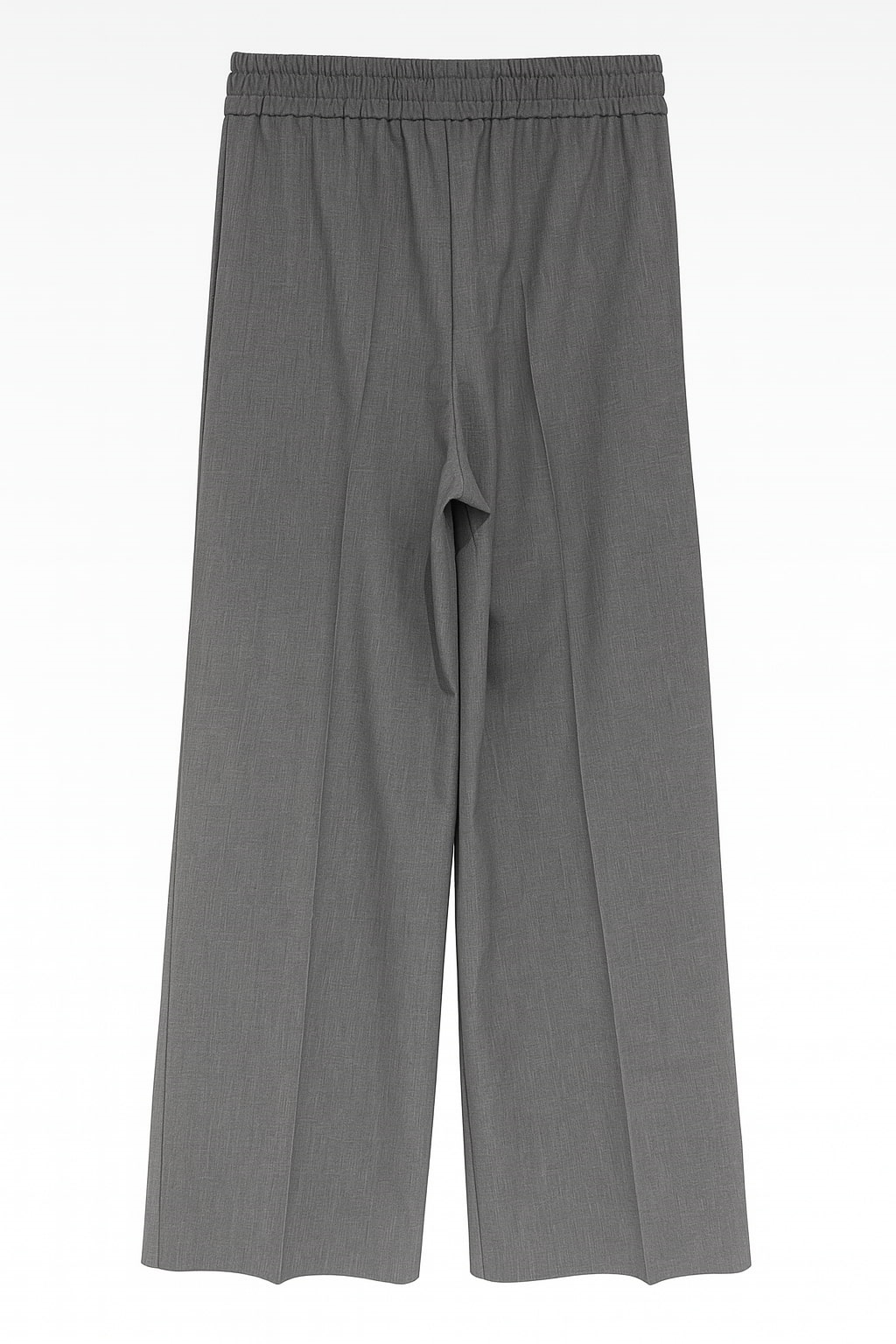 Gri Belden Lastikli Rahat Kesim Geniş Paça  Pantolon Kadın Pantolon modelleri