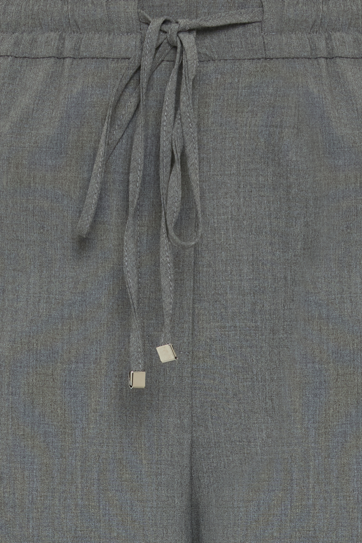 Gri Belden Lastikli Rahat Kesim Geniş Paça  Pantolon Kadın Pantolon modelleri