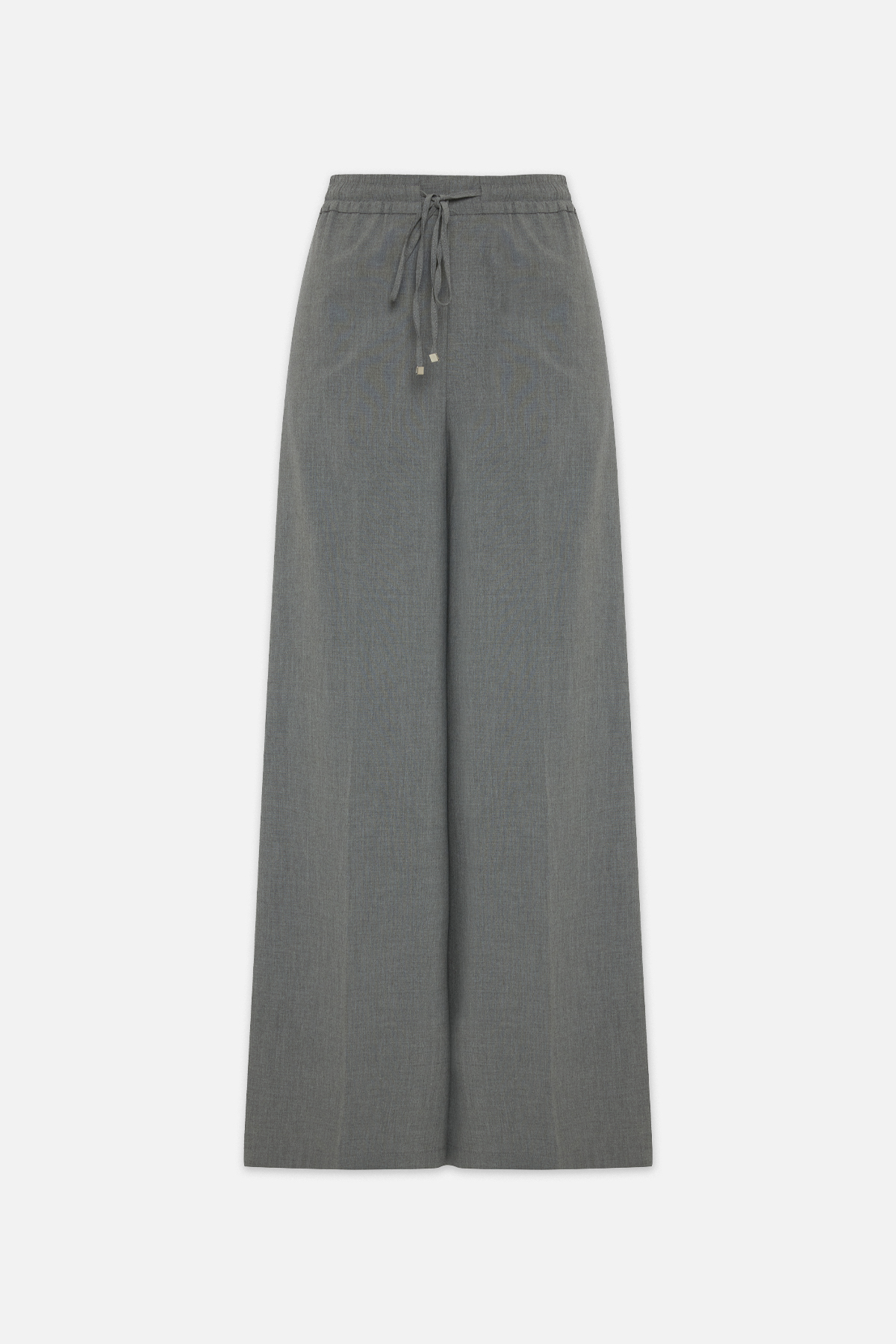 Gri Belden Lastikli Rahat Kesim Geniş Paça  Pantolon Kadın Pantolon modelleri