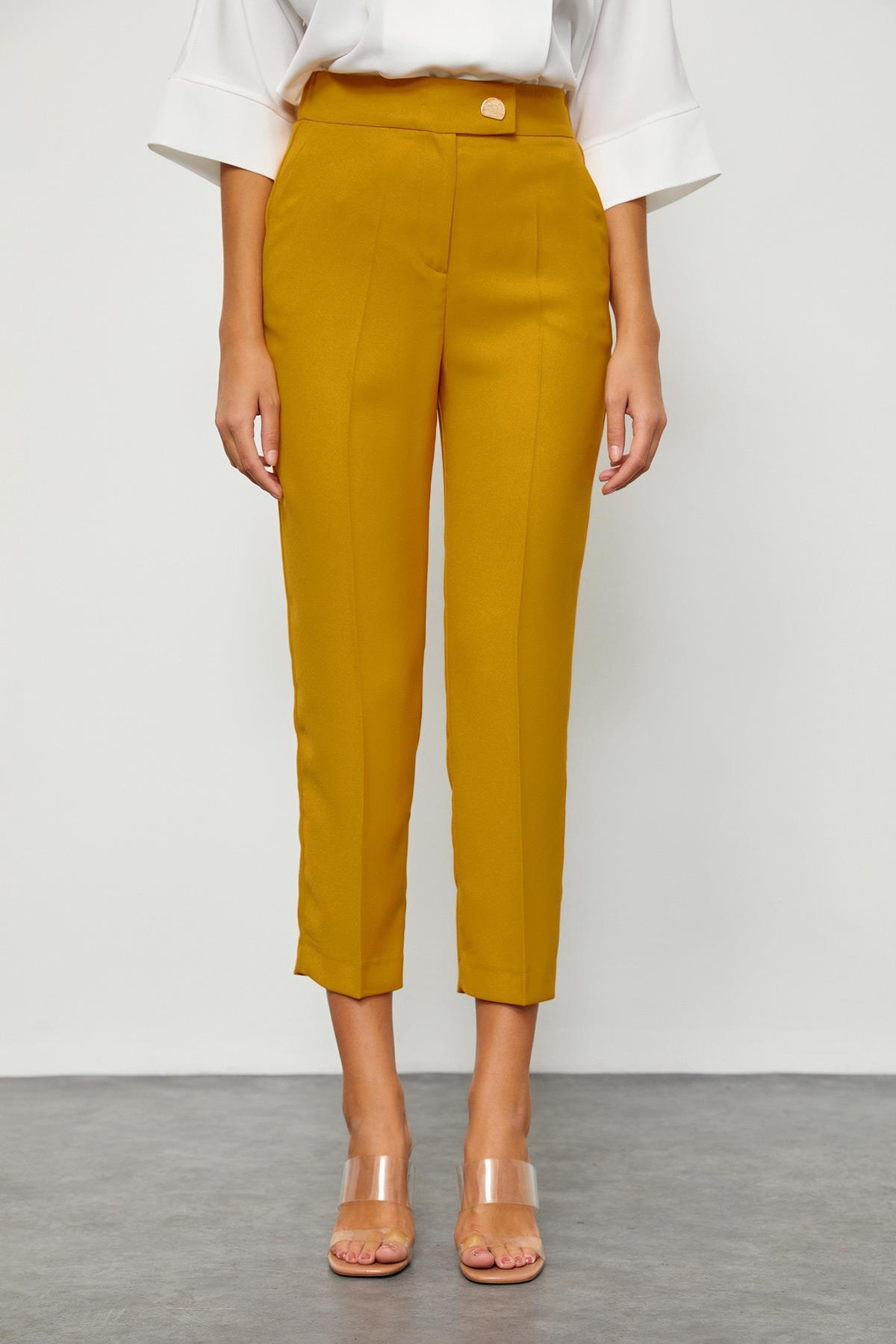 Hardal 1YM2EPN0274 PANTOLON Kadın Pantolon modelleri