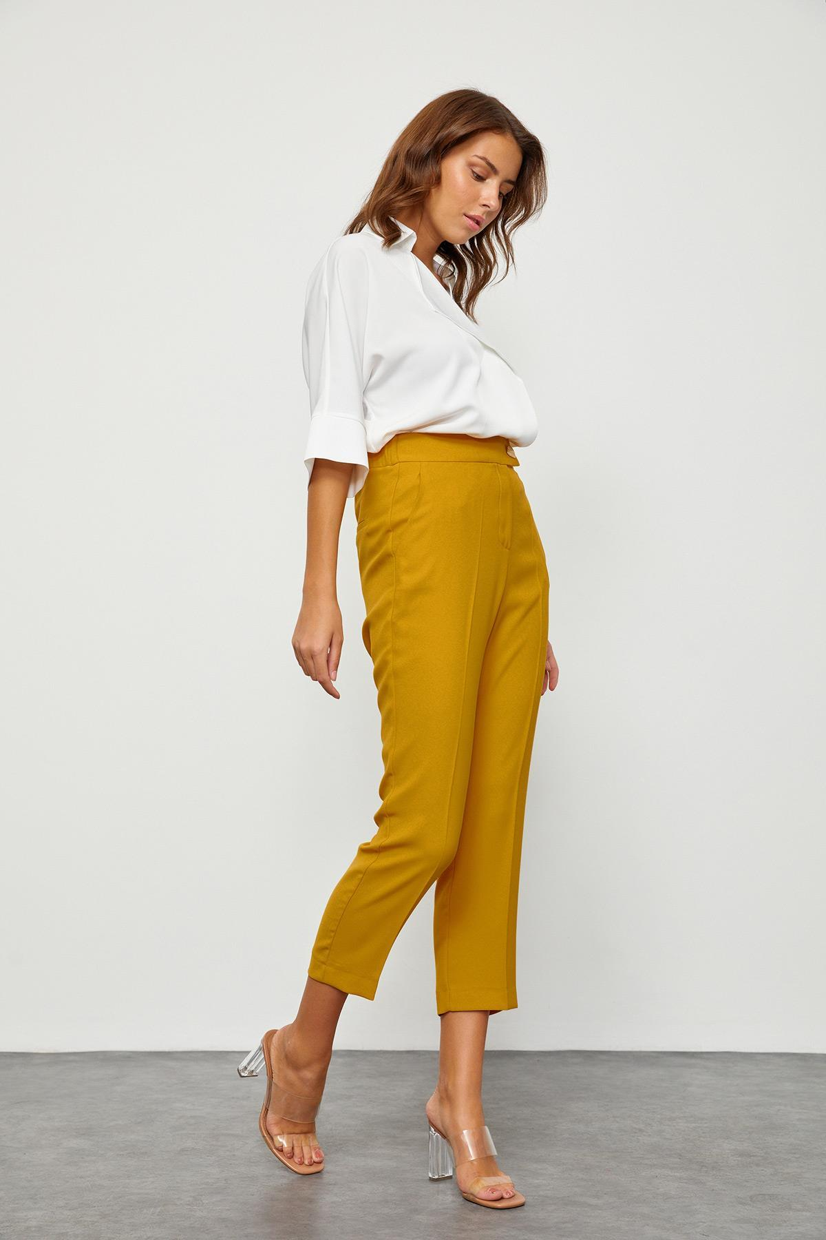 Hardal 1YM2EPN0274 PANTOLON Kadın Pantolon modelleri