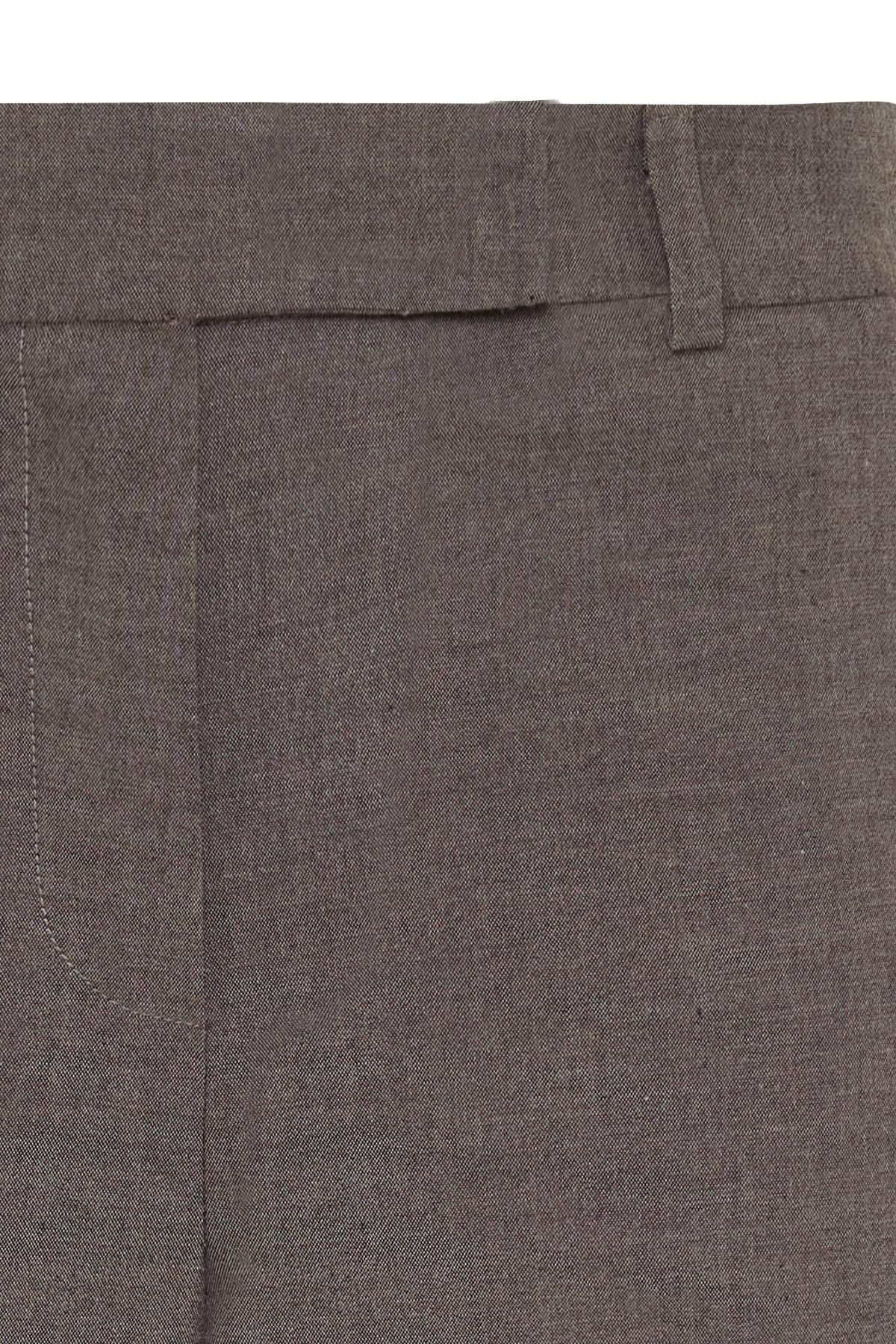 Kahverengi  Bel Detaylı Rahat Kesim Tam Kalıp Pantolon Kadın Pantolon modelleri