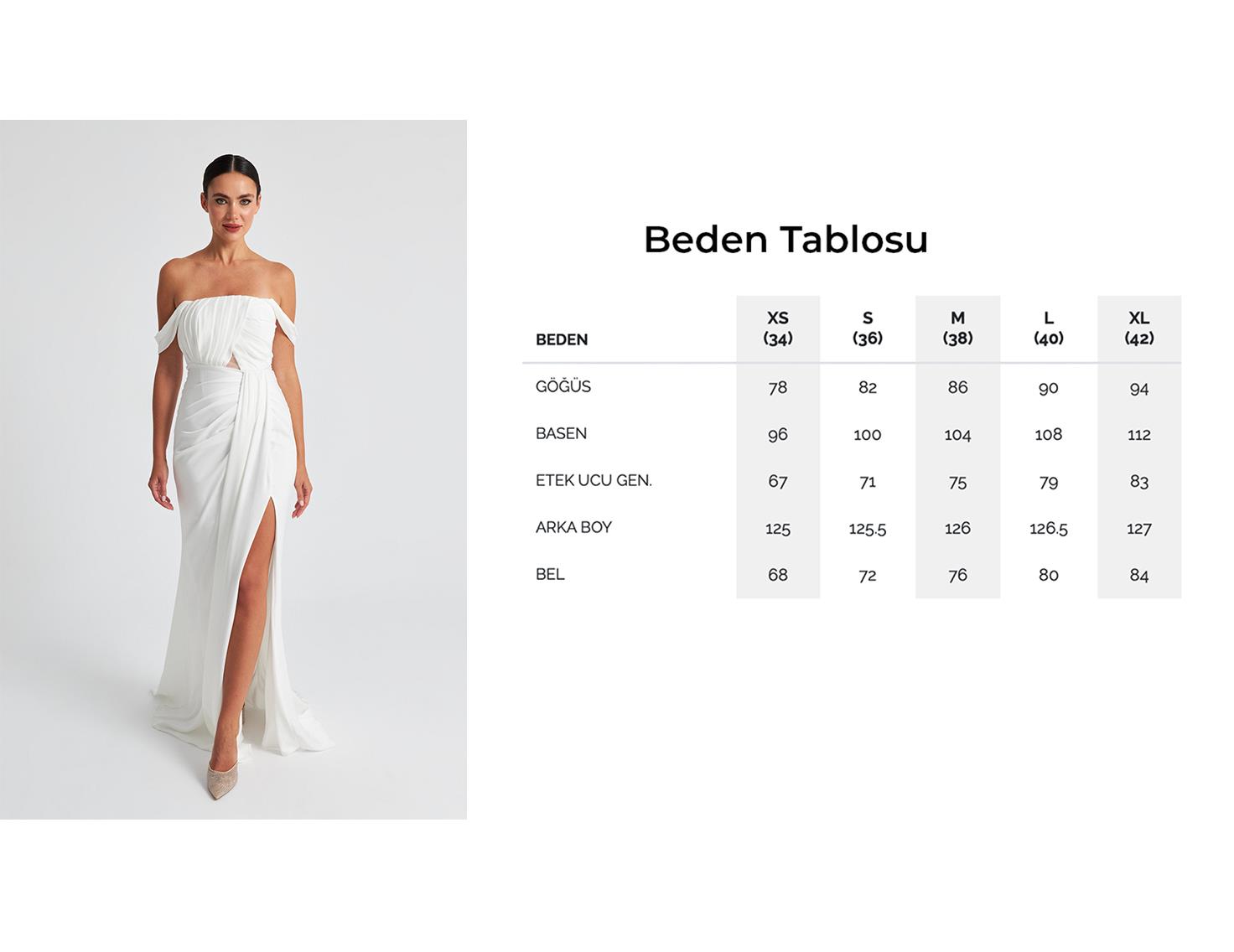 Kemik Straplez Yırtmaç Detaylı Abiye Elbise Kadın Abiye Elbise modelleri