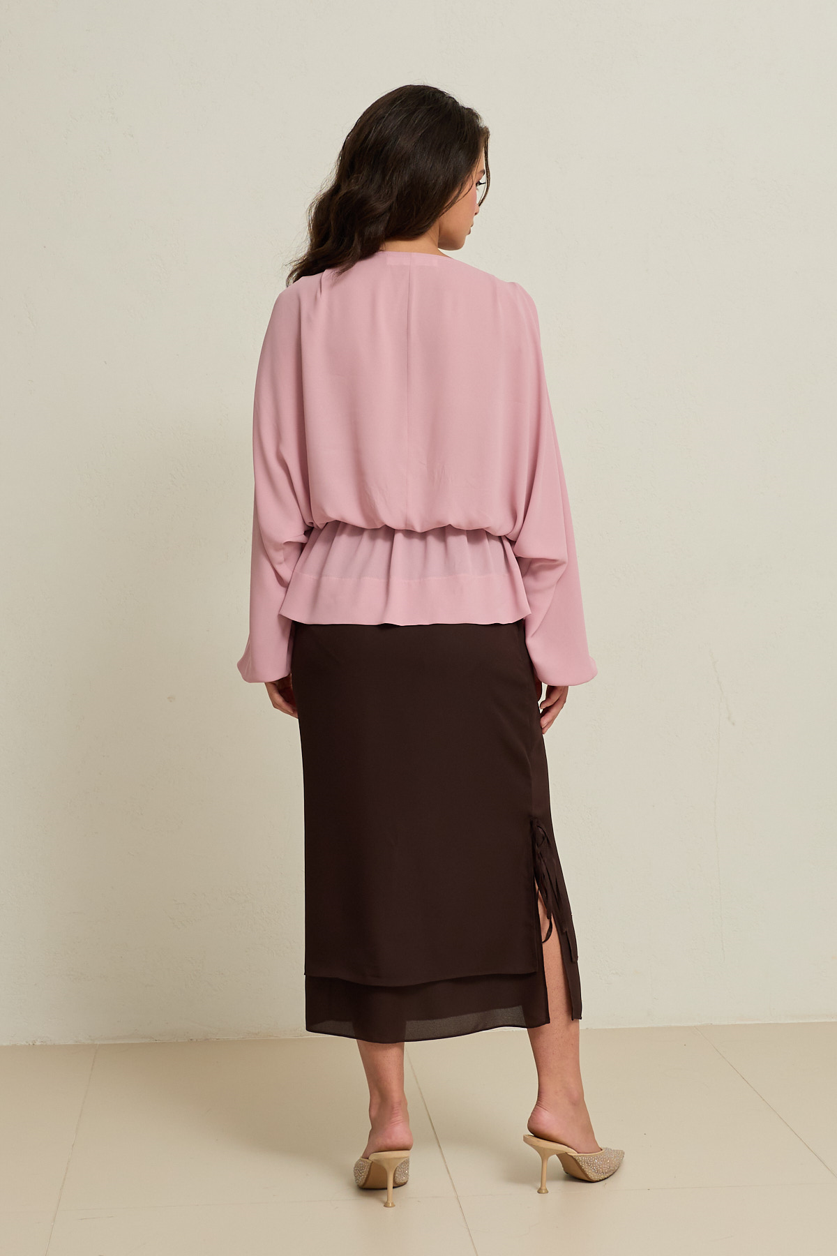 Koyu Pudra 1YA4WSBL1479 BLUZ Kadın Kategorisiz modelleri