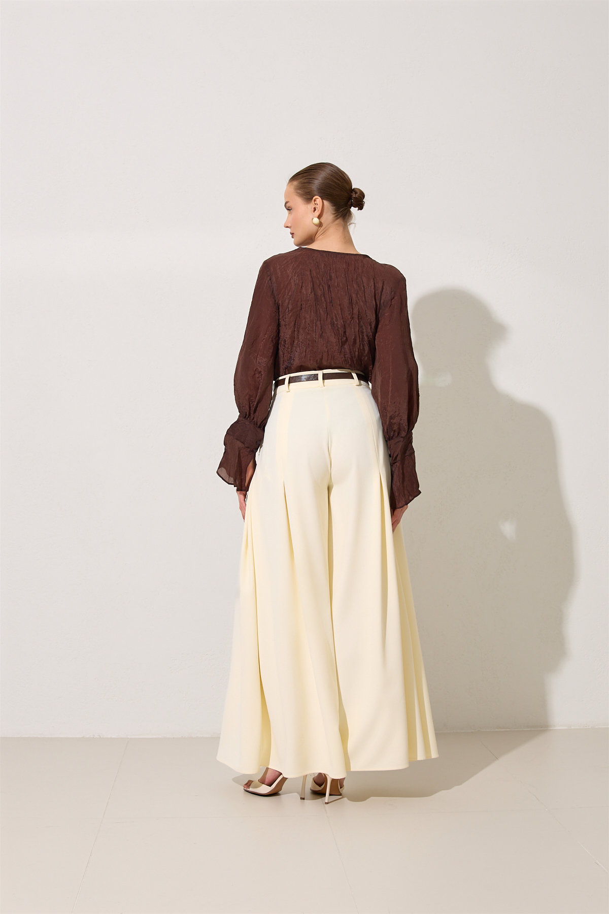 Krem 1YA1WSPN1410 PANTOLON Kadın Pantolon modelleri