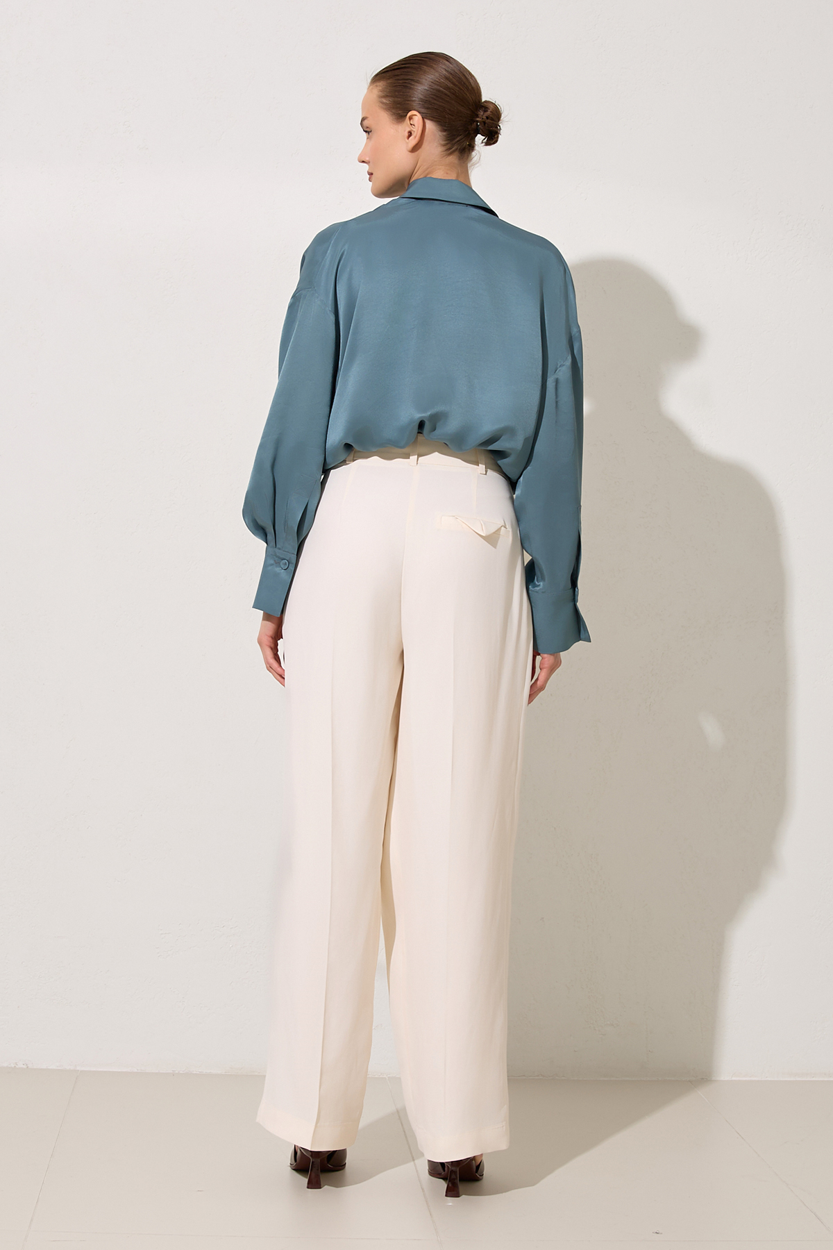 Krem 1YA2WSPN1486 PANTOLON Kadın Pantolon modelleri