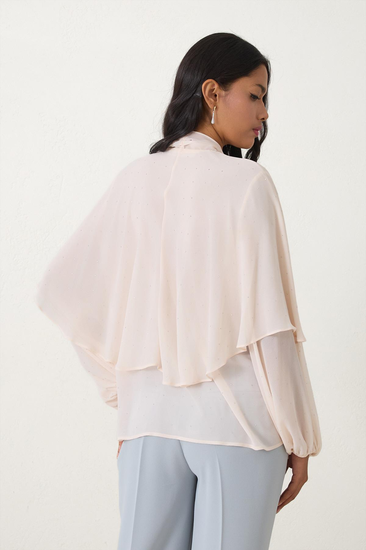 Krem 1YB3WSBL1276 BLUZ Kadın Blouse modelleri