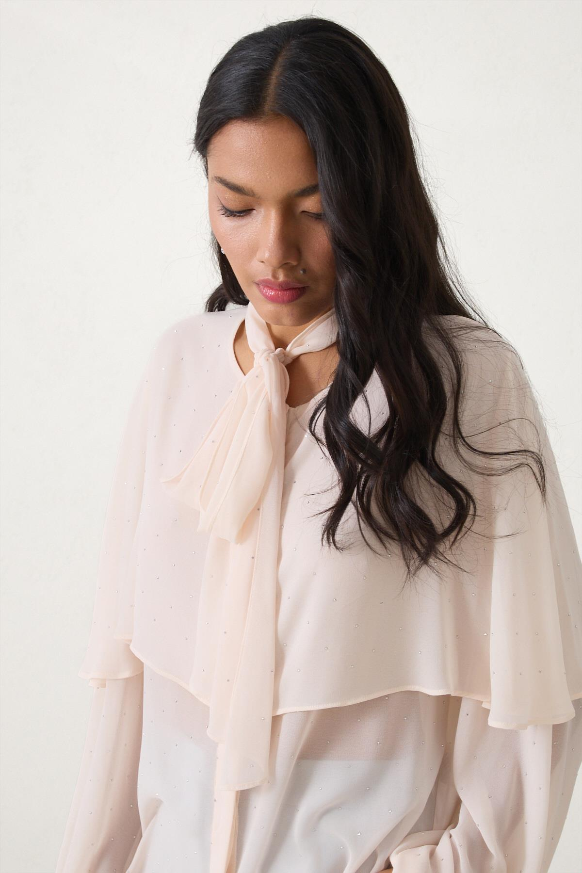 Krem 1YB3WSBL1276 BLUZ Kadın Blouse modelleri