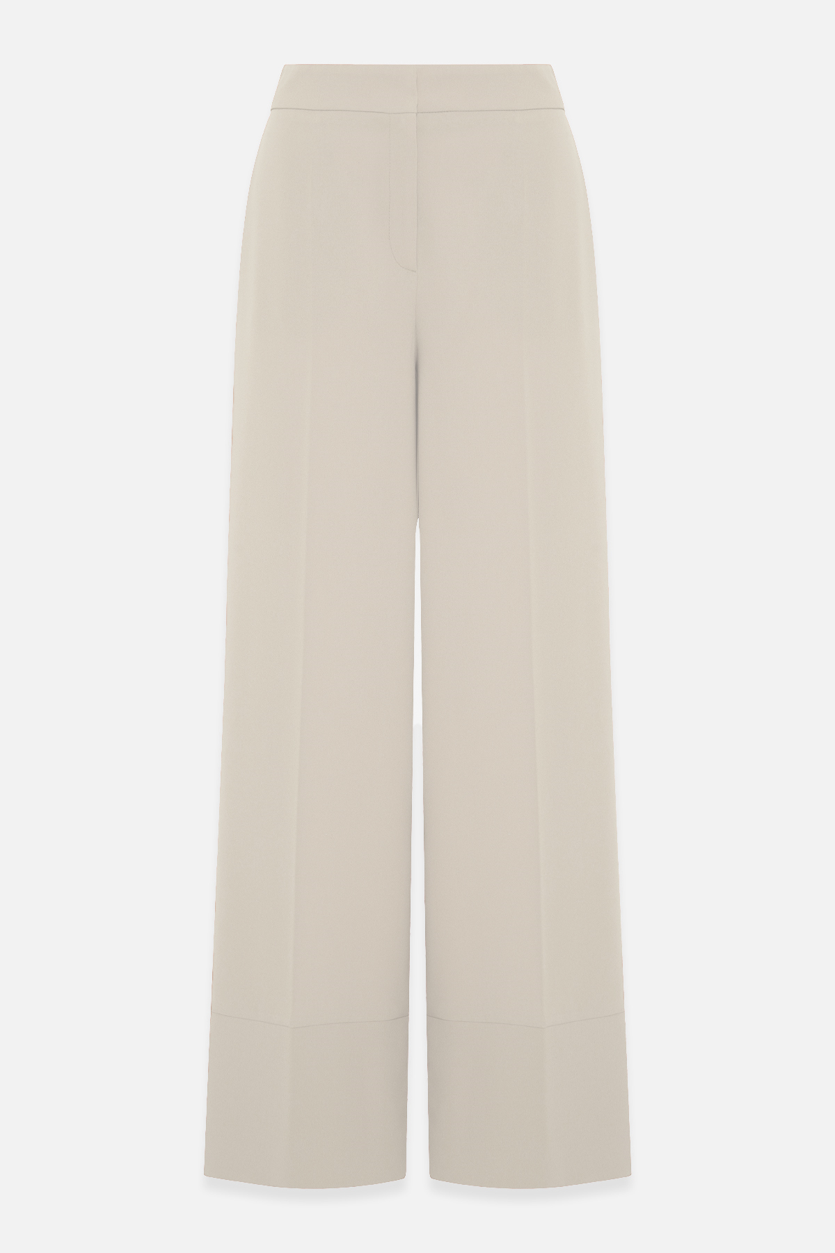 Krem Rahat Kesim Geniş Paça Pantolon Kadın Pantolon modelleri