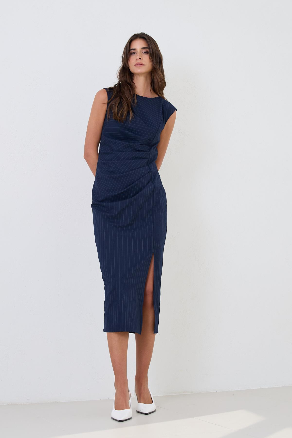 Lacivert 1YB4CEL2672 ELBİSE Kadın Günlük Elbise modelleri