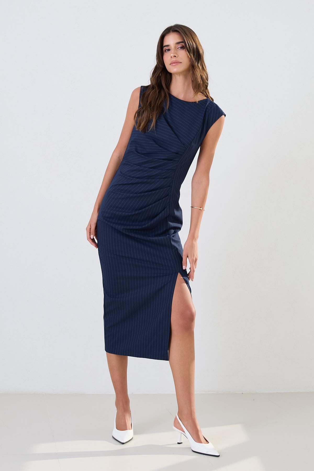 Lacivert 1YB4CEL2672 ELBİSE Kadın Günlük Elbise modelleri